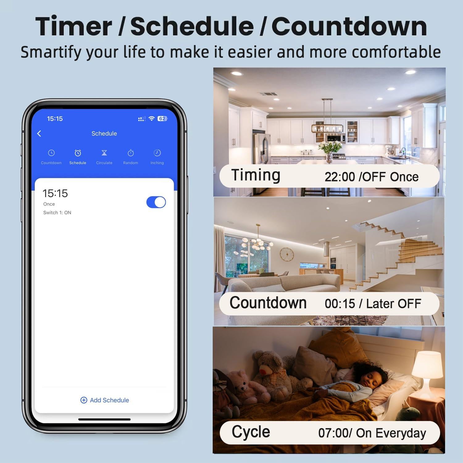 Interruptor Inteligente WiFi Otcboimo 30A con Monitoreo Energía