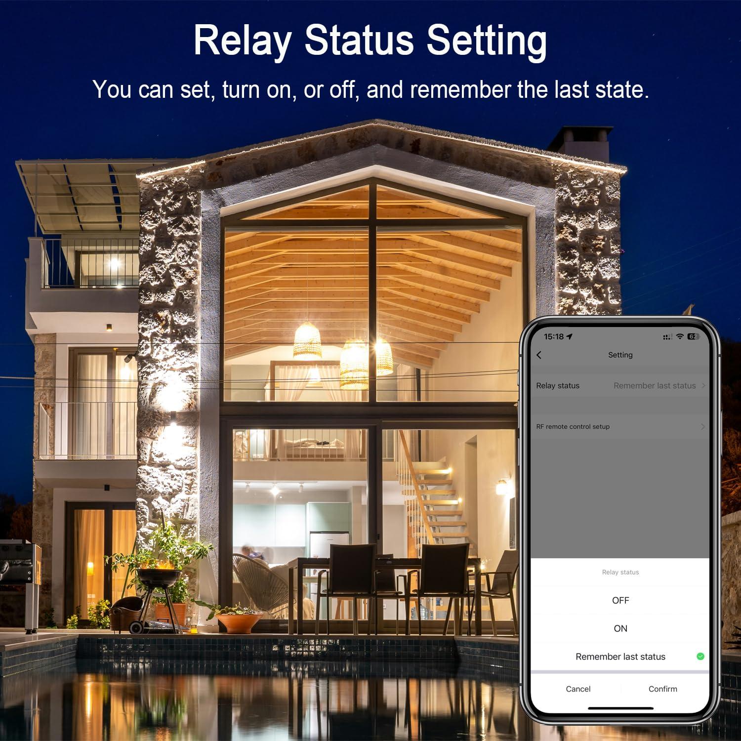 Interruptor Inteligente WiFi Otcboimo 30A con Monitoreo Energía