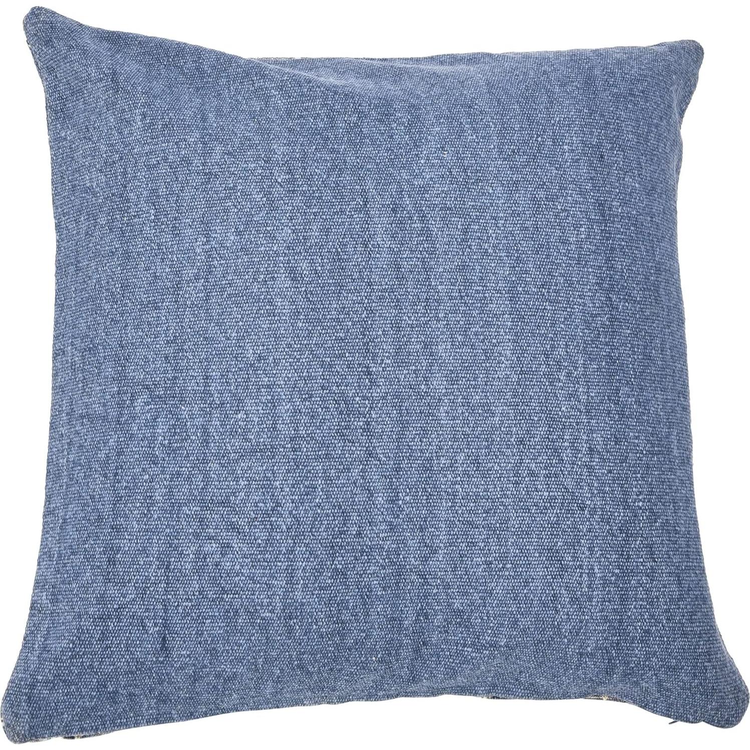 Funda de Almohada Decorativa Cuadrada Creative Co-Op Floral 50.8 cm Azul