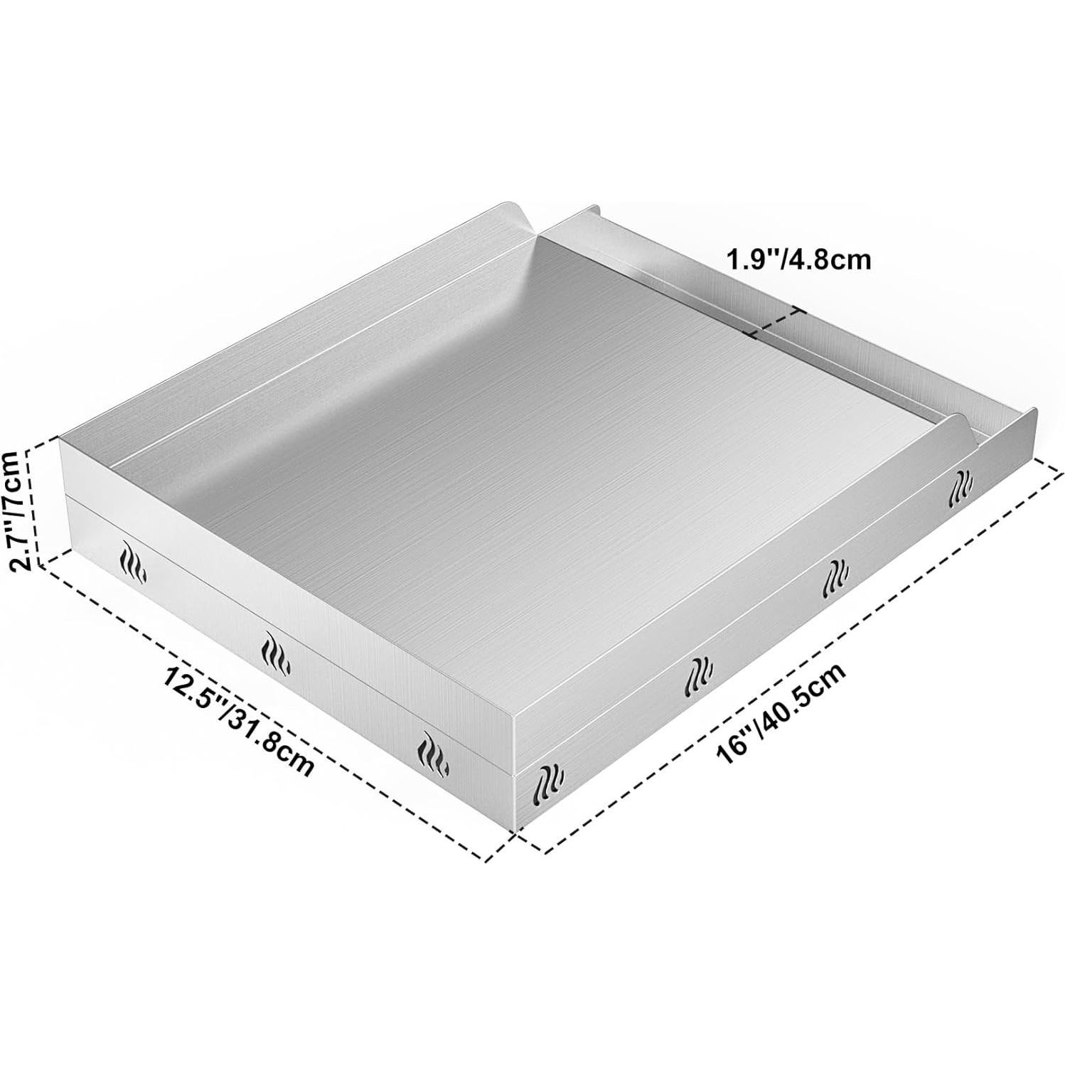 Plancha de Acero Inoxidable Onlyfire para BBQ 31.75x40.64 cm