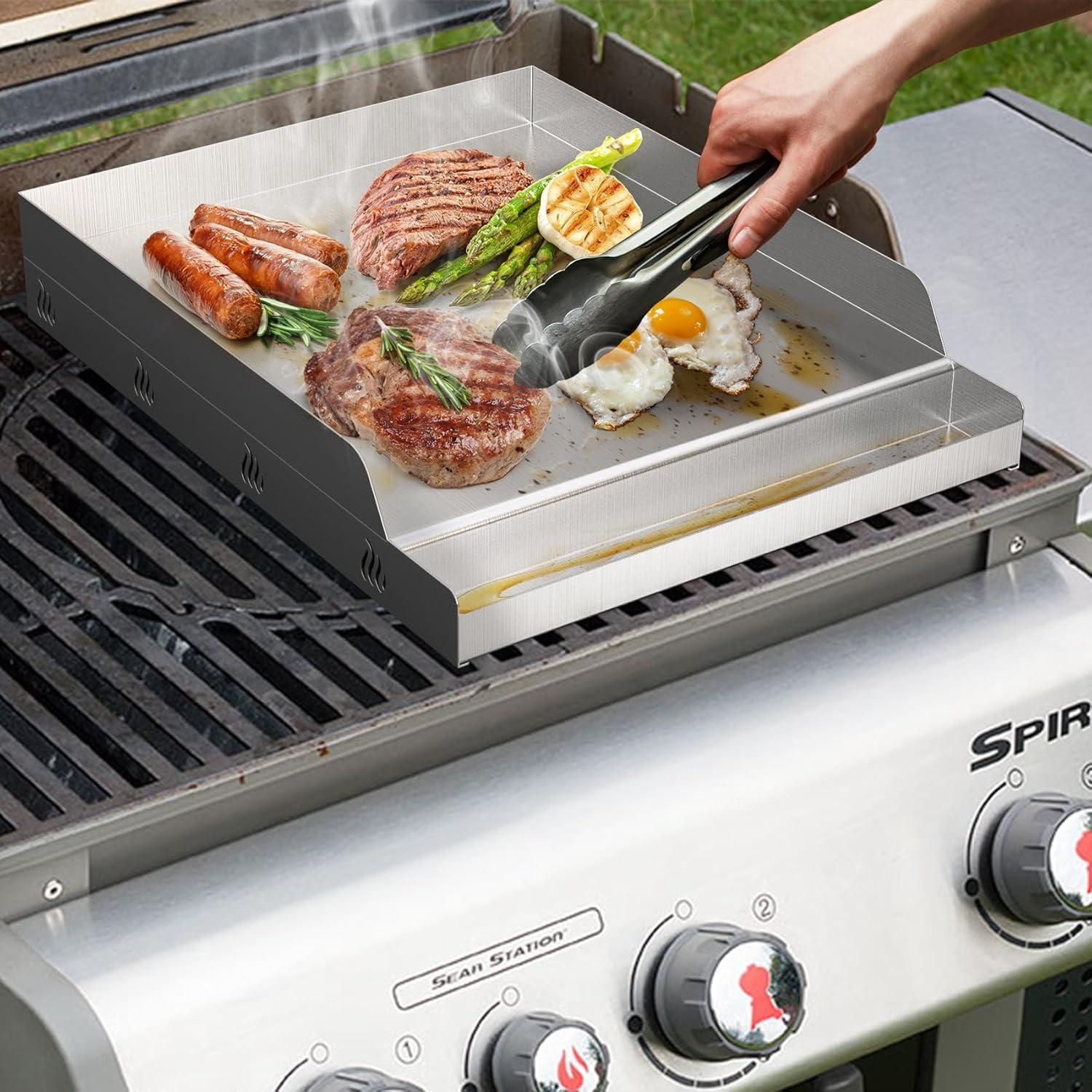 Plancha de Acero Inoxidable Onlyfire para BBQ 31.75x40.64 cm