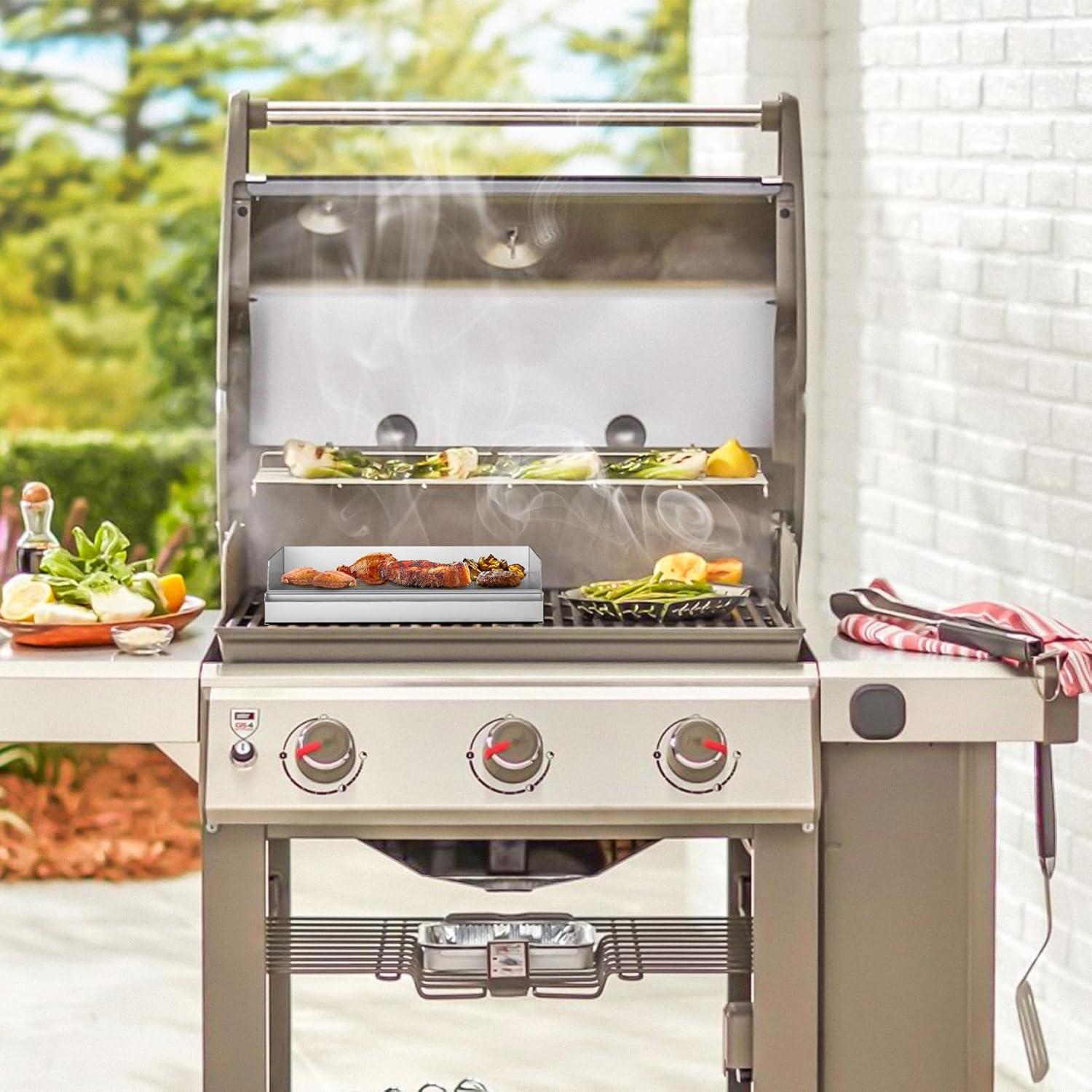 Plancha de Acero Inoxidable Onlyfire para BBQ 31.75x40.64 cm