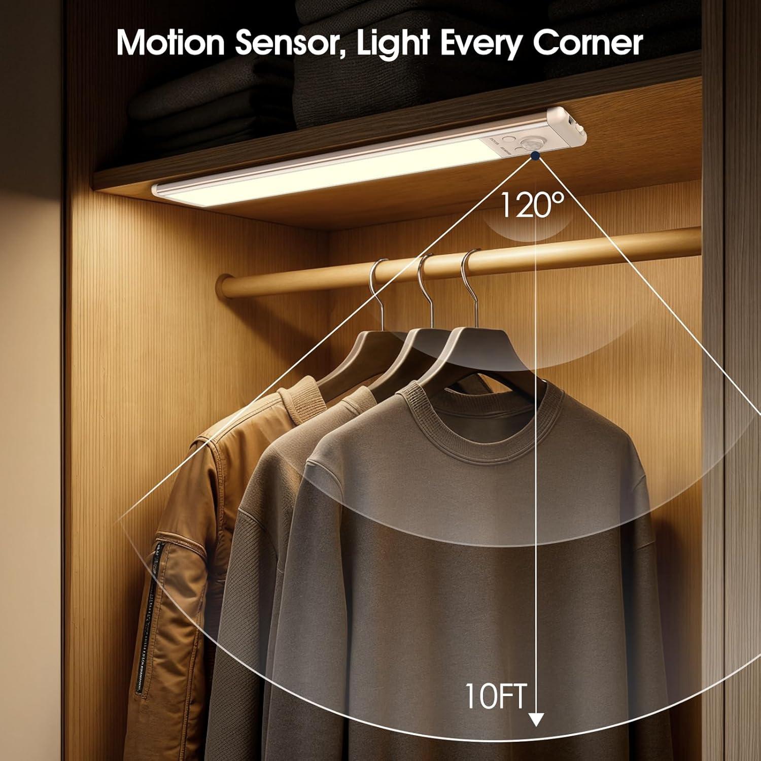 Luces Bajo Gabinete Chasesun 24.4cm LED Inalámbricas 5 Pzas