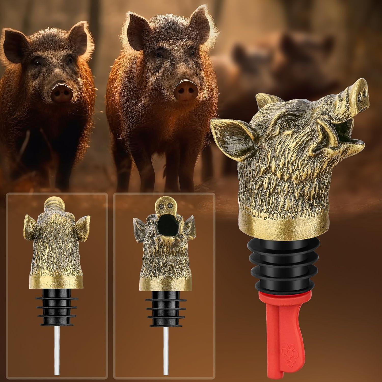 Aerador y Tapón de Vino LULLEA Jabalí con Caja Regalo