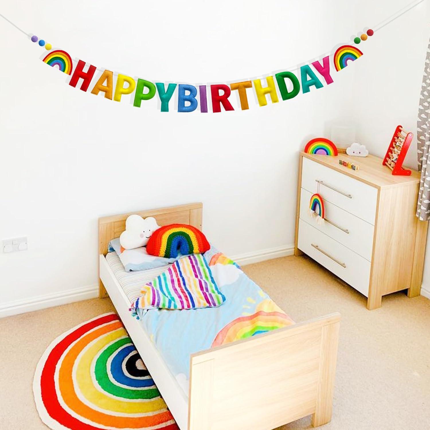 Banner Colorido de Feliz Cumpleaños Arcoíris Pinkblume 1.5m