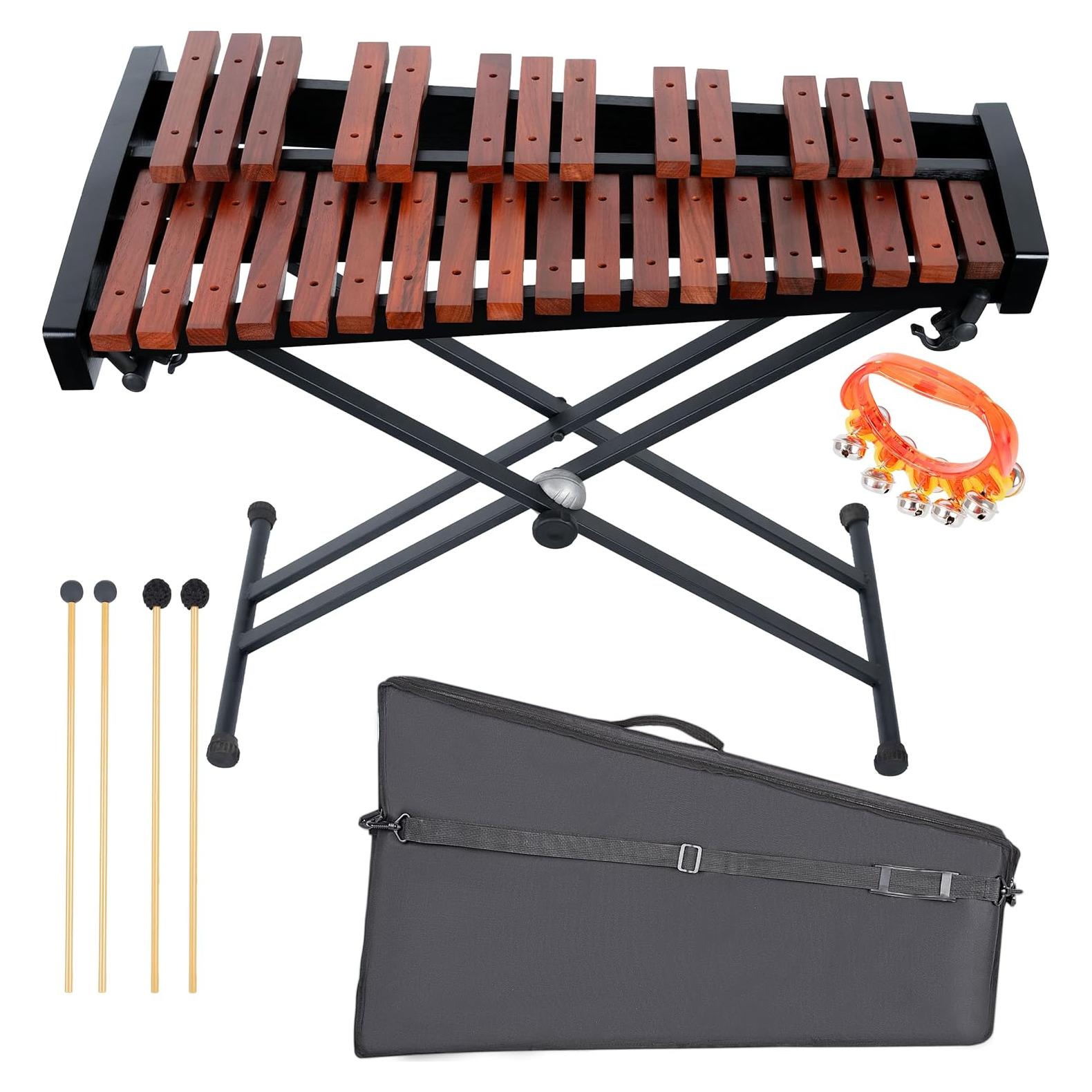 Xilófono Profesional LyricLight 32 Notas Madera con Soporte