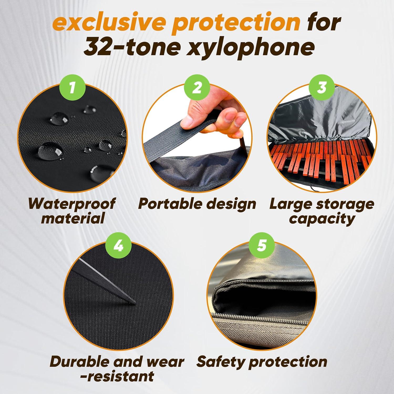 Xilófono Profesional LyricLight 32 Notas Madera con Soporte