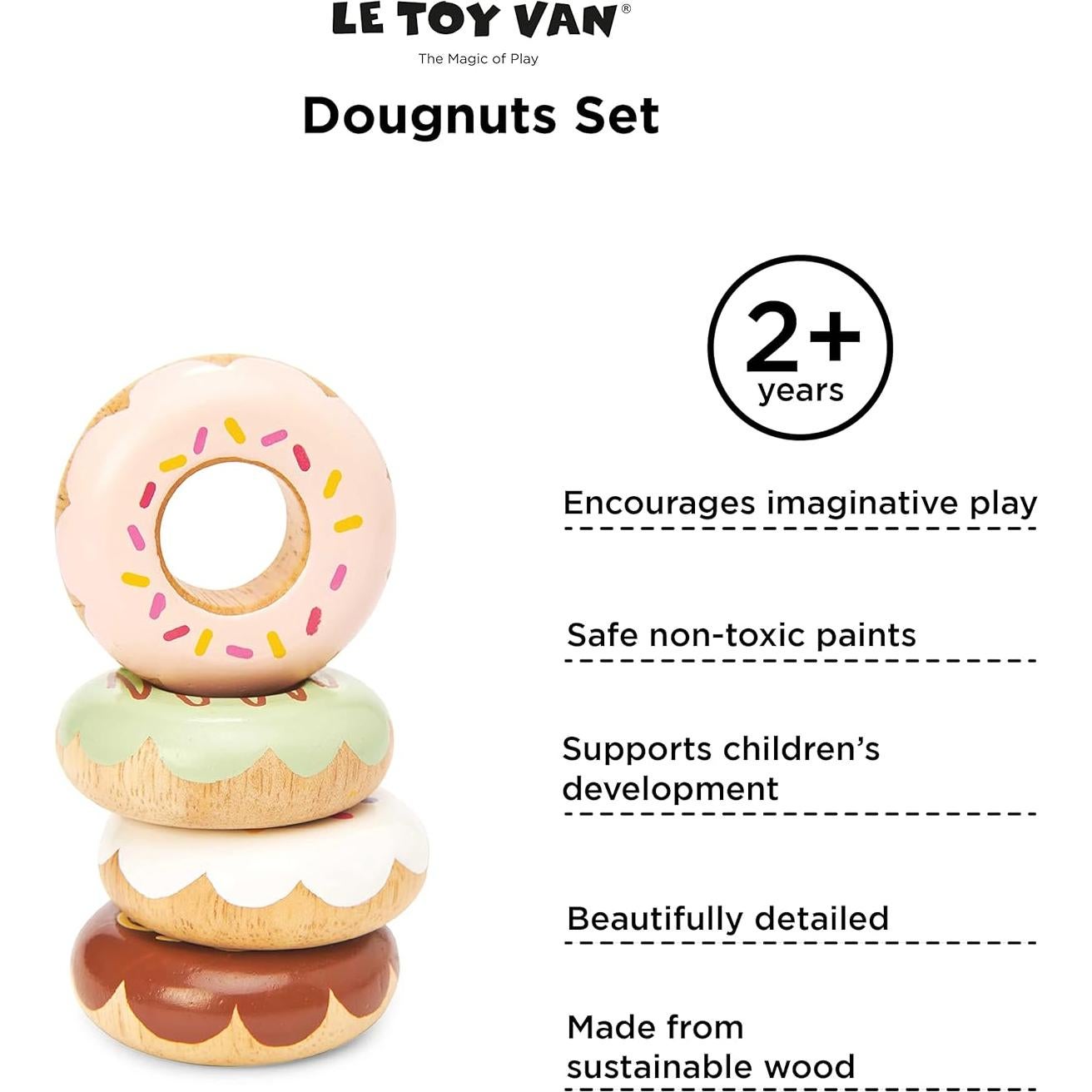 Conjunto de Donas de Madera Le Toy Van - Juguete Educativo