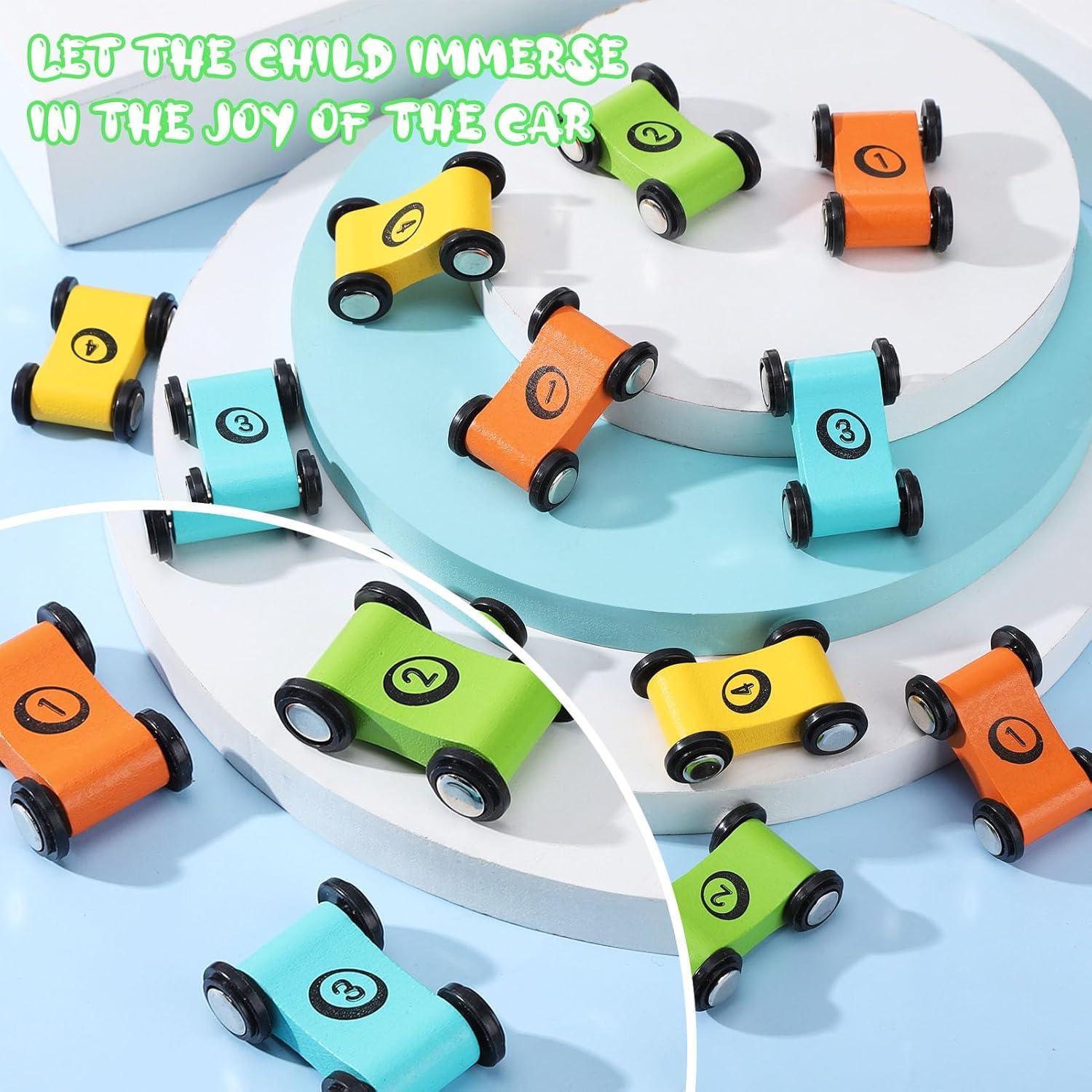 24 Coches de Madera Top Bright para Rampa - Juguete Infantil