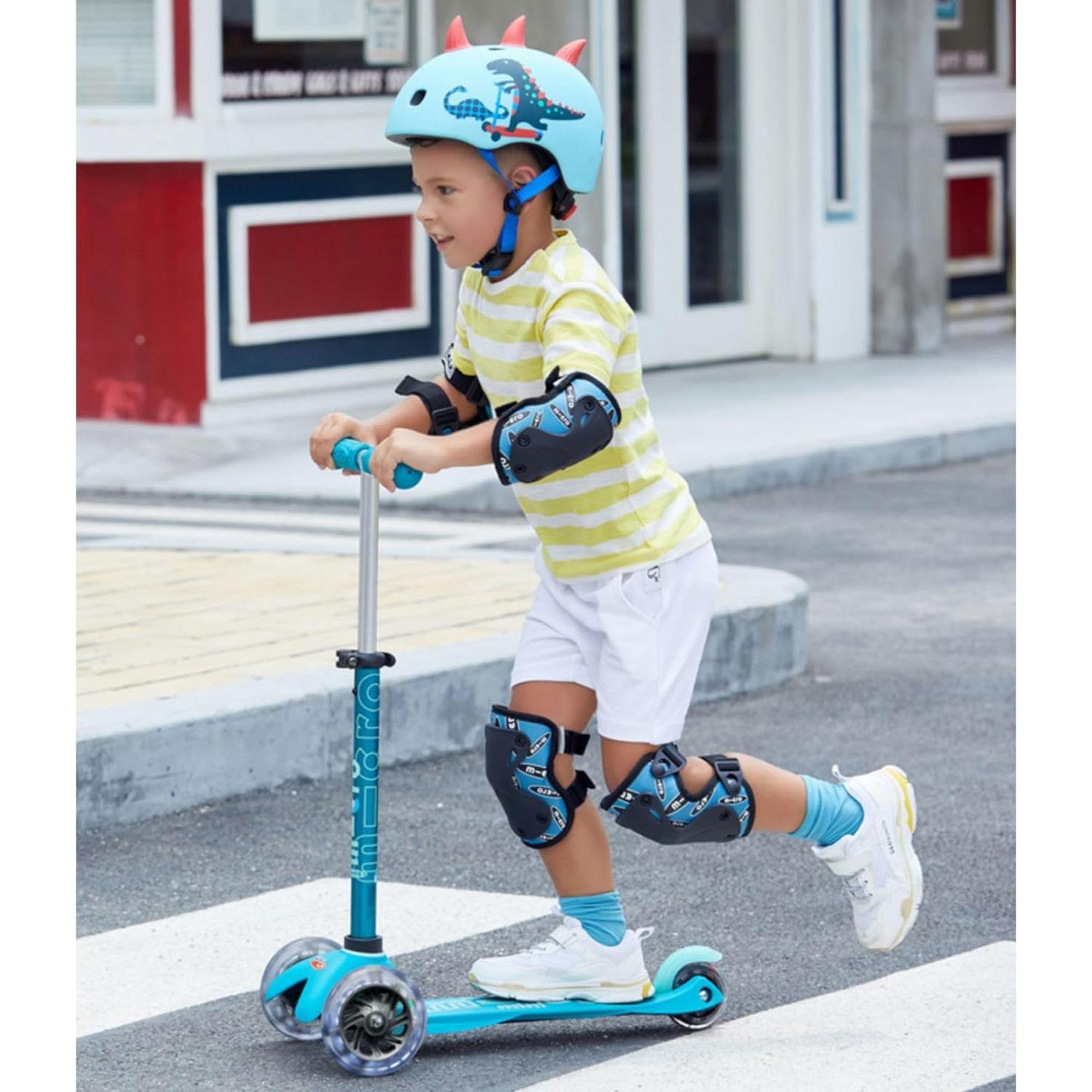Scooter Infantil Micro Mini Deluxe LED 3 Ruedas Aqua
