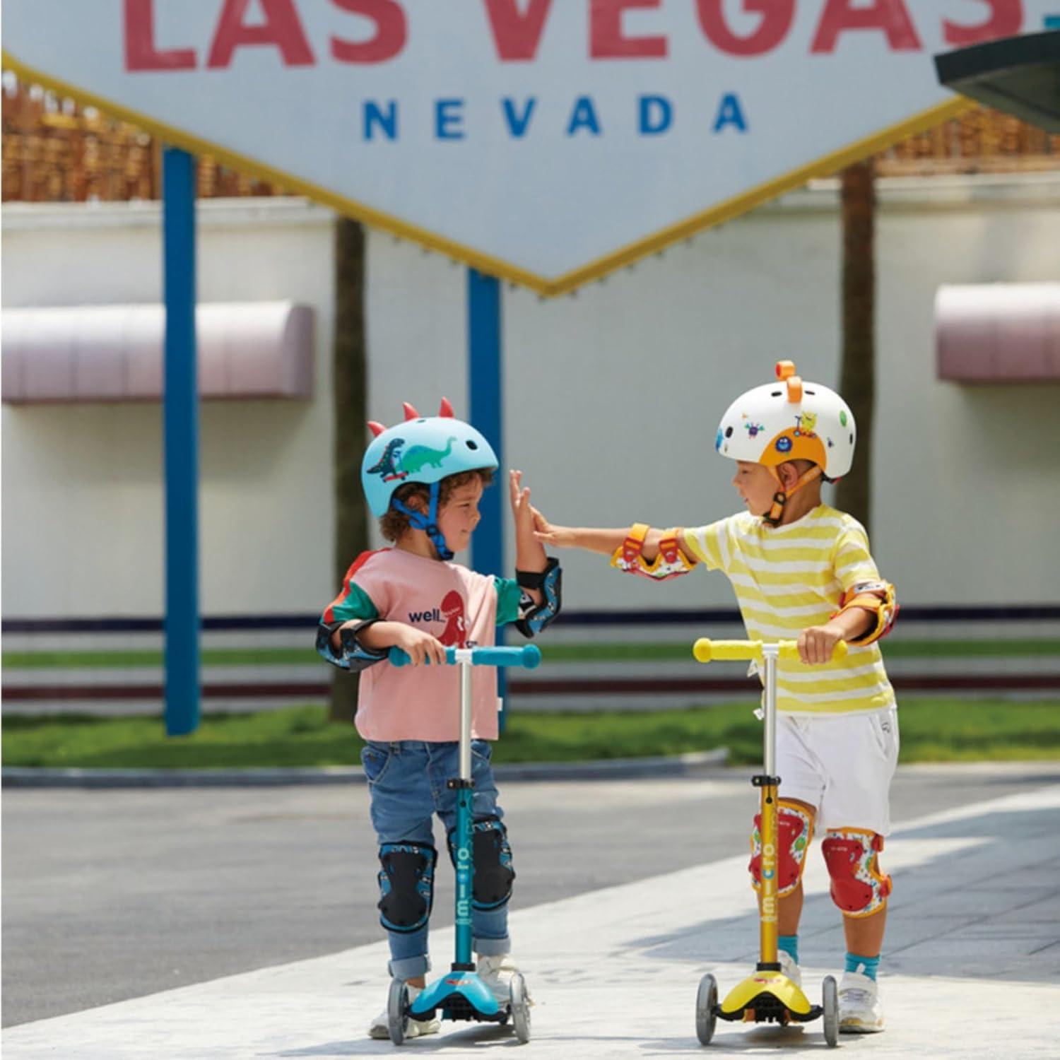 Scooter Infantil Micro Mini Deluxe LED 3 Ruedas Aqua