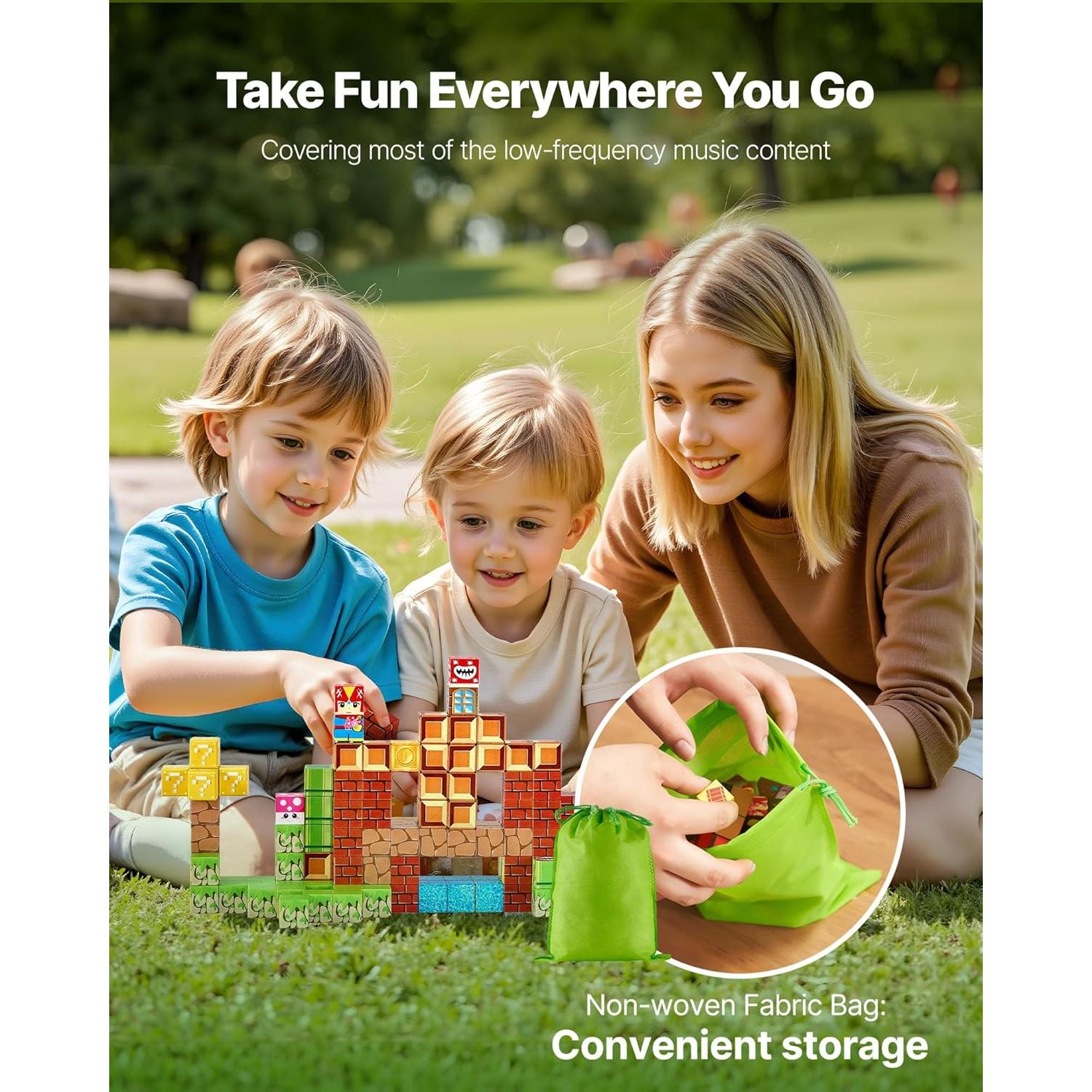 Bloques Magnéticos VEVOR 100 PCS Juguetes Montessori 3+ Años