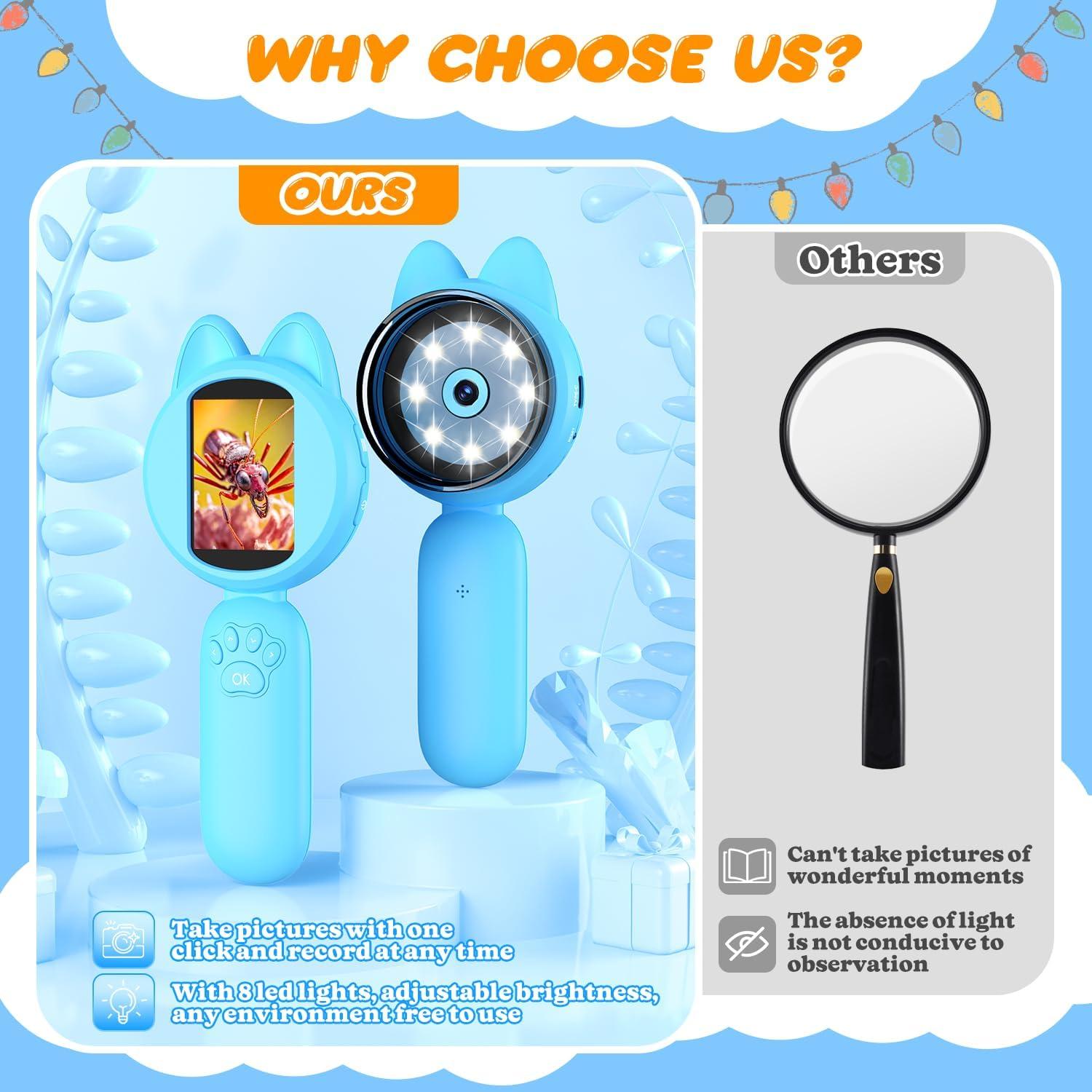 Lupa Electrónica para Niños Leipan 100X con Pantalla LCD 5cm