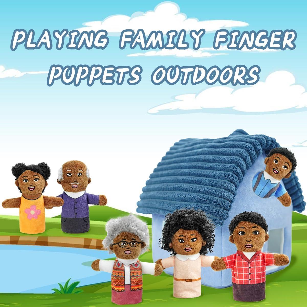 Títeres de Dedo JUSTQUNSEEN 6pcs Mini Peluche Hogar Africano
