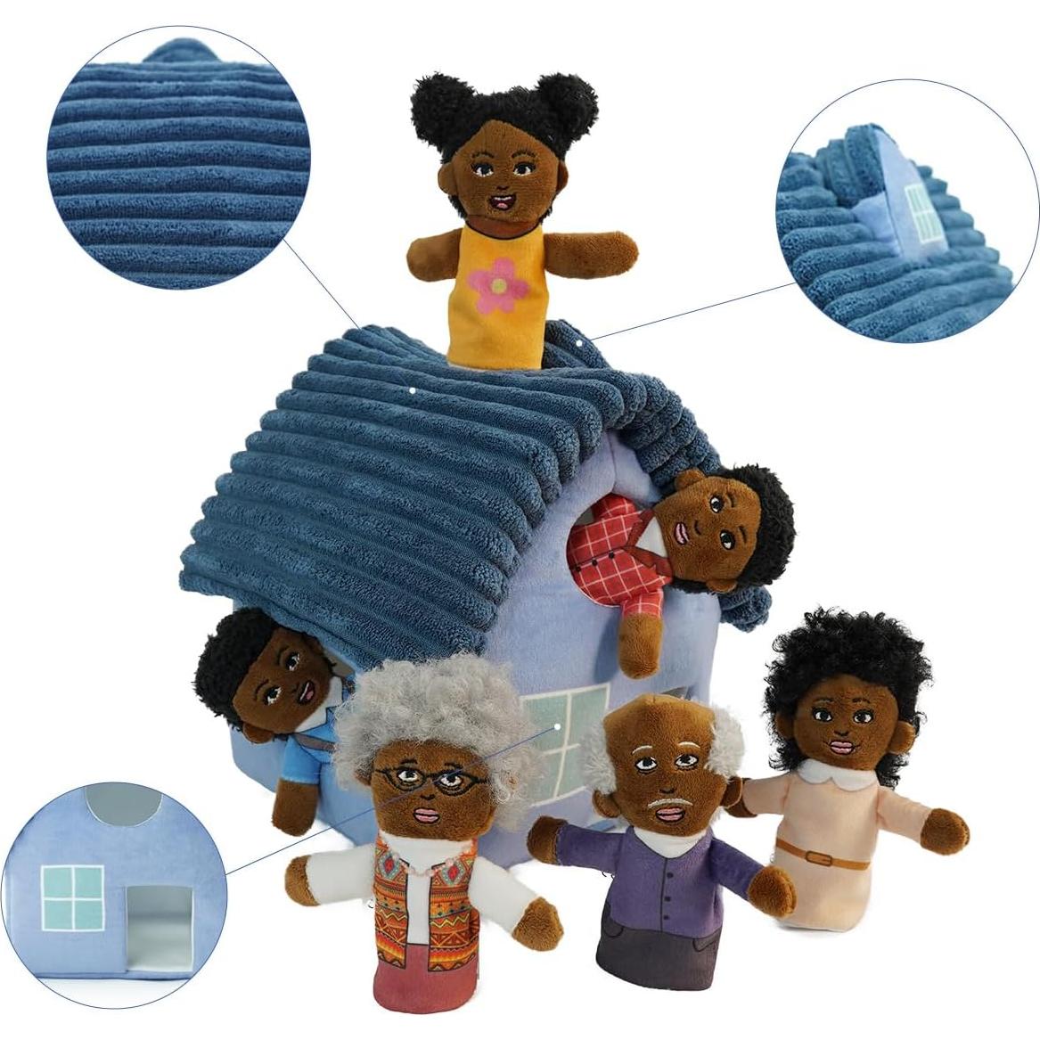 Títeres de Dedo JUSTQUNSEEN 6pcs Mini Peluche Hogar Africano
