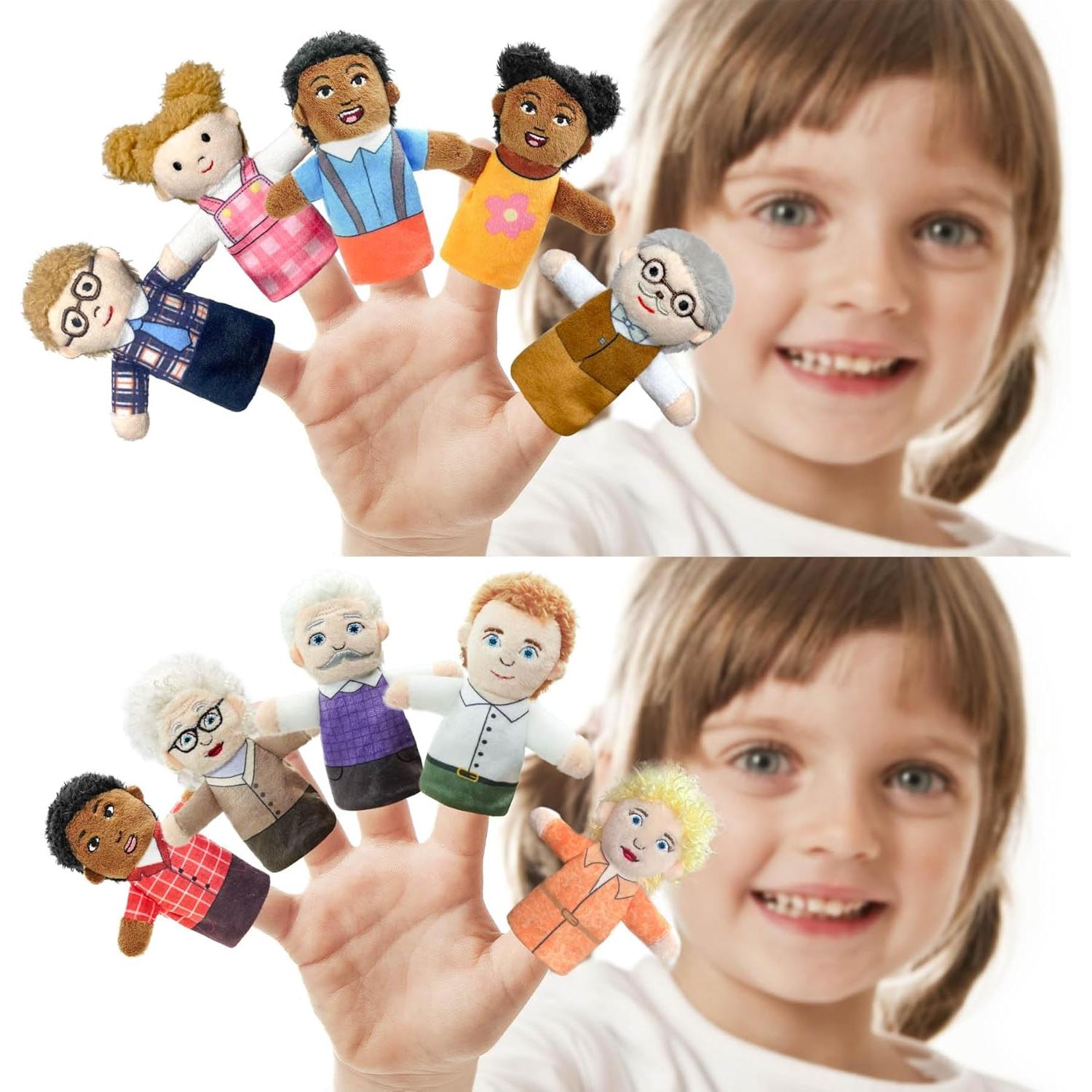 Títeres de Dedo JUSTQUNSEEN 6pcs Mini Peluche Hogar Africano