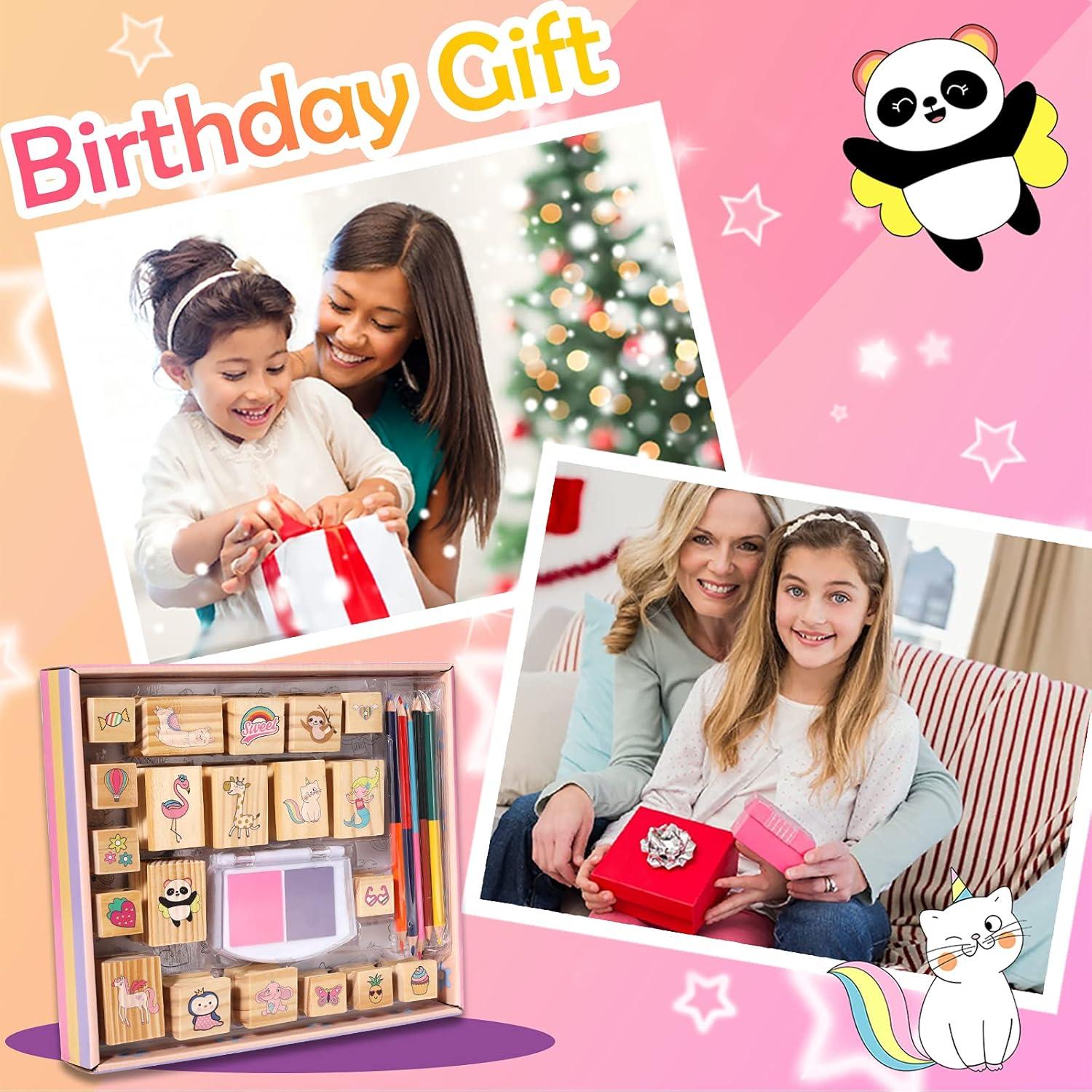 Set de Sellos de Madera YOYTOO Unicornio y Amigos 20 Piezas