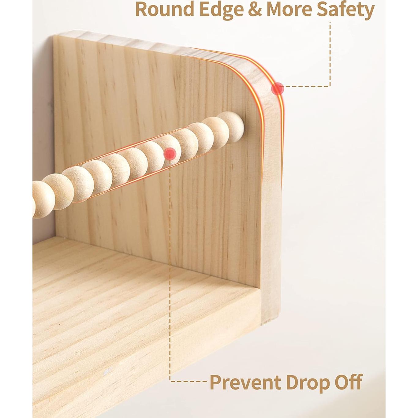 Estantes Flotantes de Madera Natural Maxpeuvon - Juego de 3