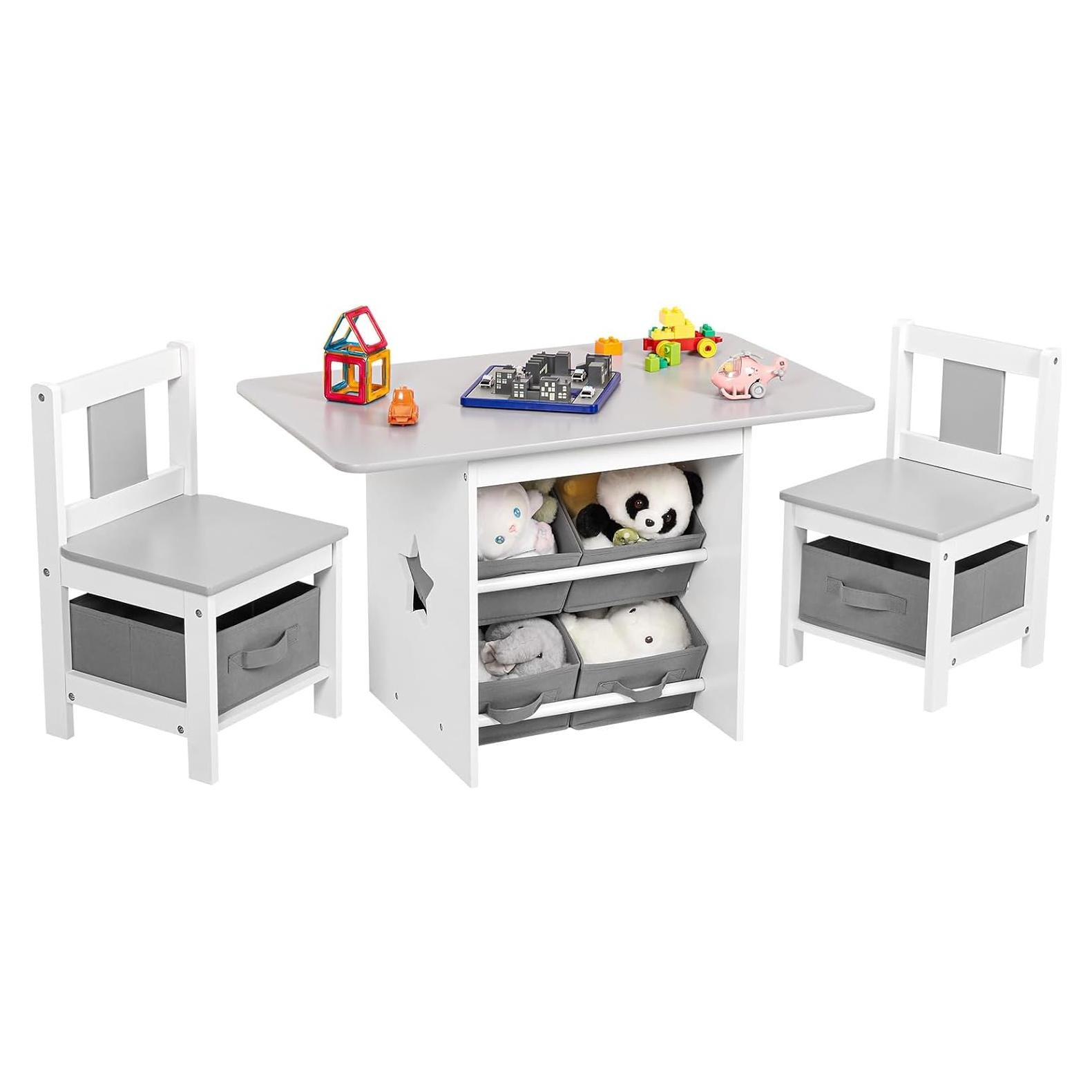 Conjunto de Mesa y Sillas para Niños Vilaxing con Almacenamiento