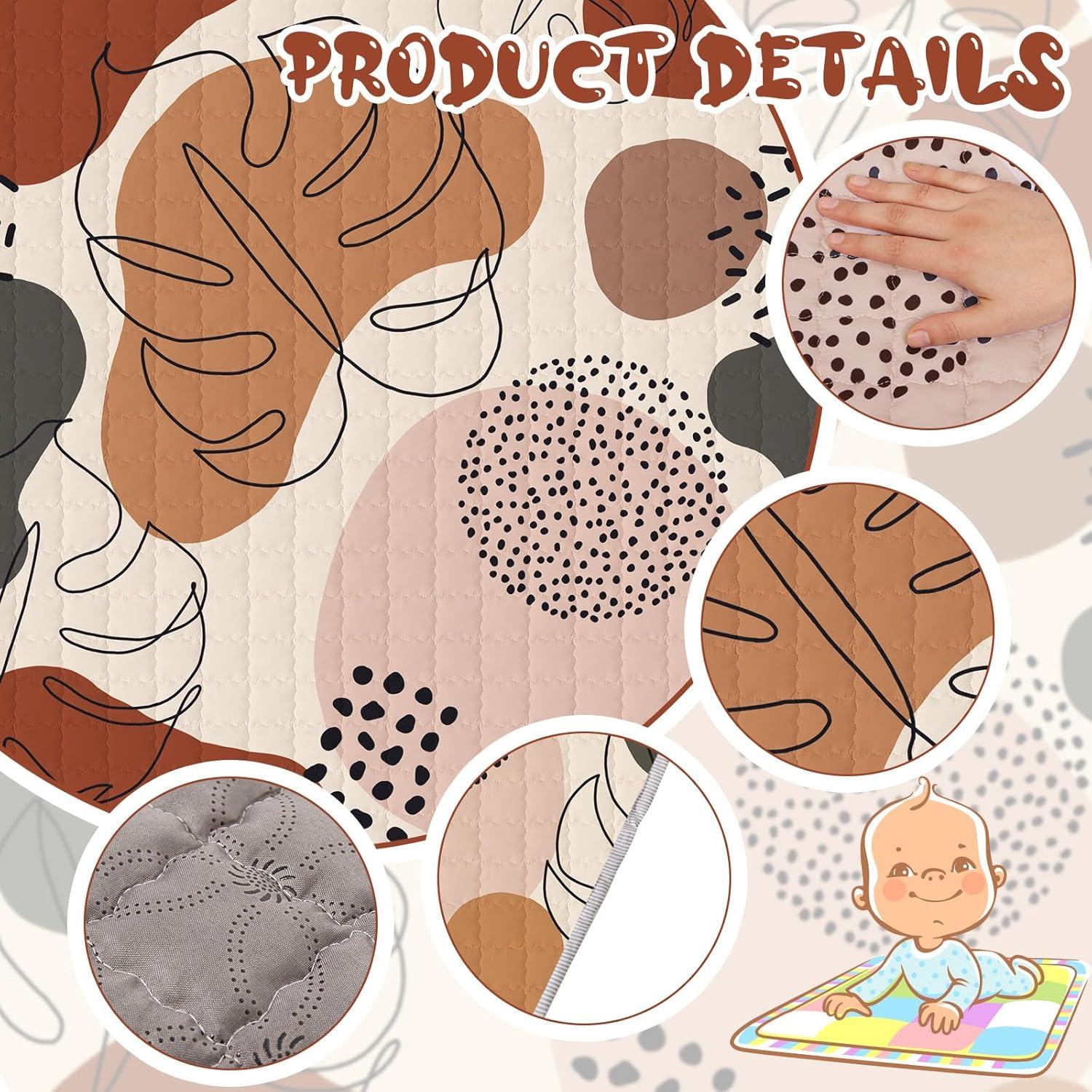 Alfombra de Juego Hexagonal Funtery Boho para Bebés 72x122 cm