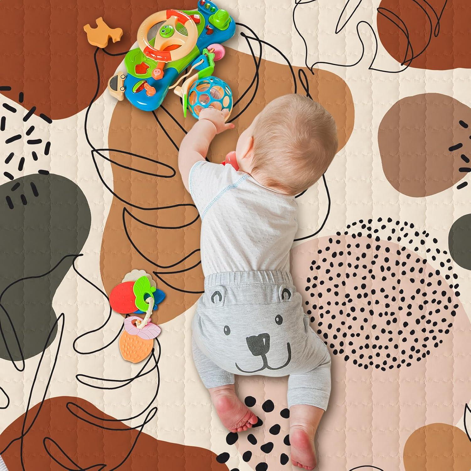 Alfombra de Juego Hexagonal Funtery Boho para Bebés 72x122 cm