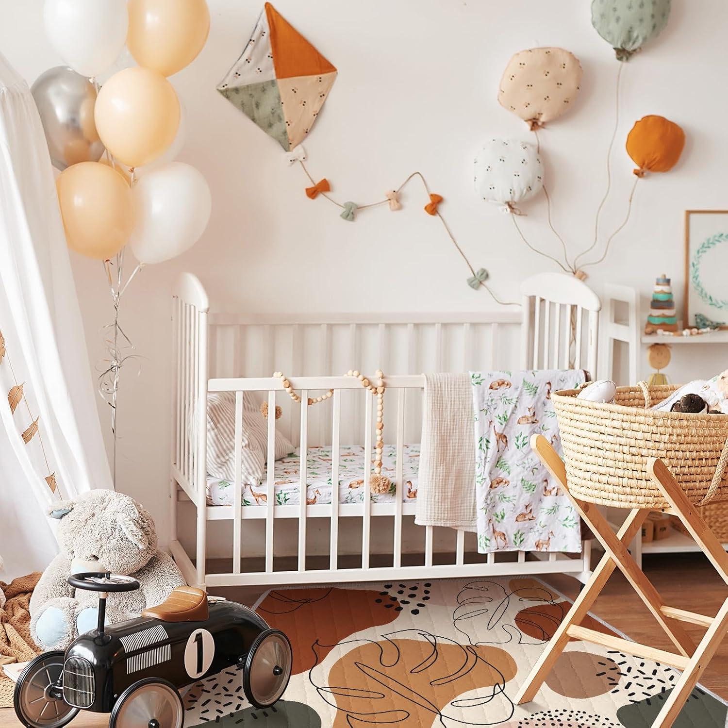 Alfombra de Juego Hexagonal Funtery Boho para Bebés 72x122 cm