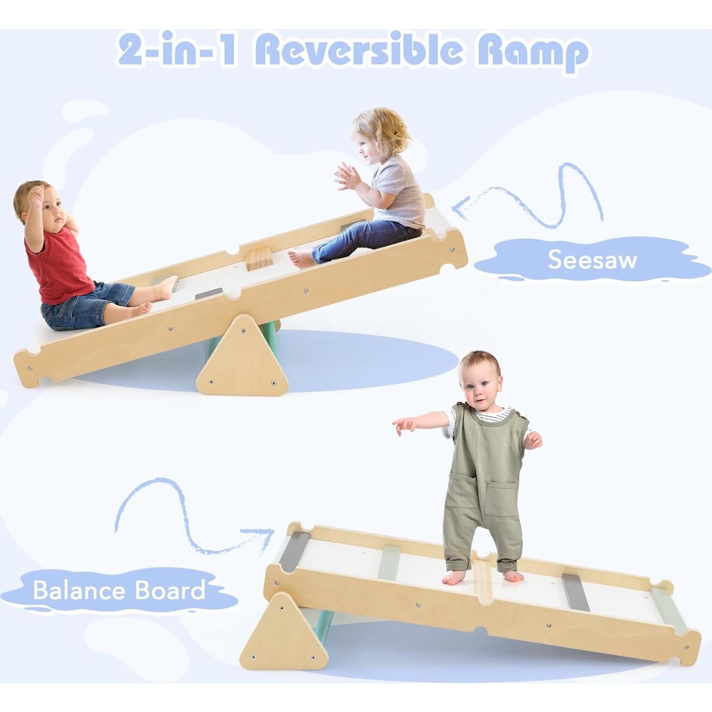 Conjunto de Escalada Pikler Olakids 7 en 1 Madera Colorido