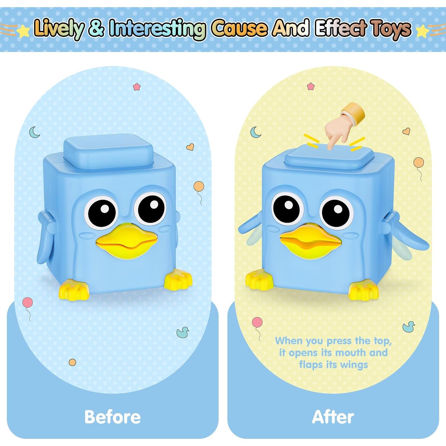 Juego de Juguetes Apilables BASUN 6 en 1 para Bebés 18+ Meses