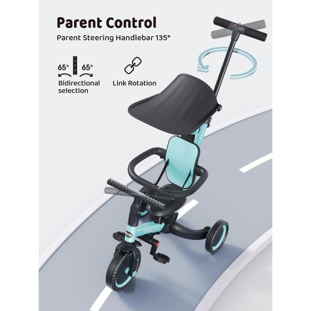 Triciclo 6 en 1 newyoo TR009 para Niños 1-3 Años, Azul