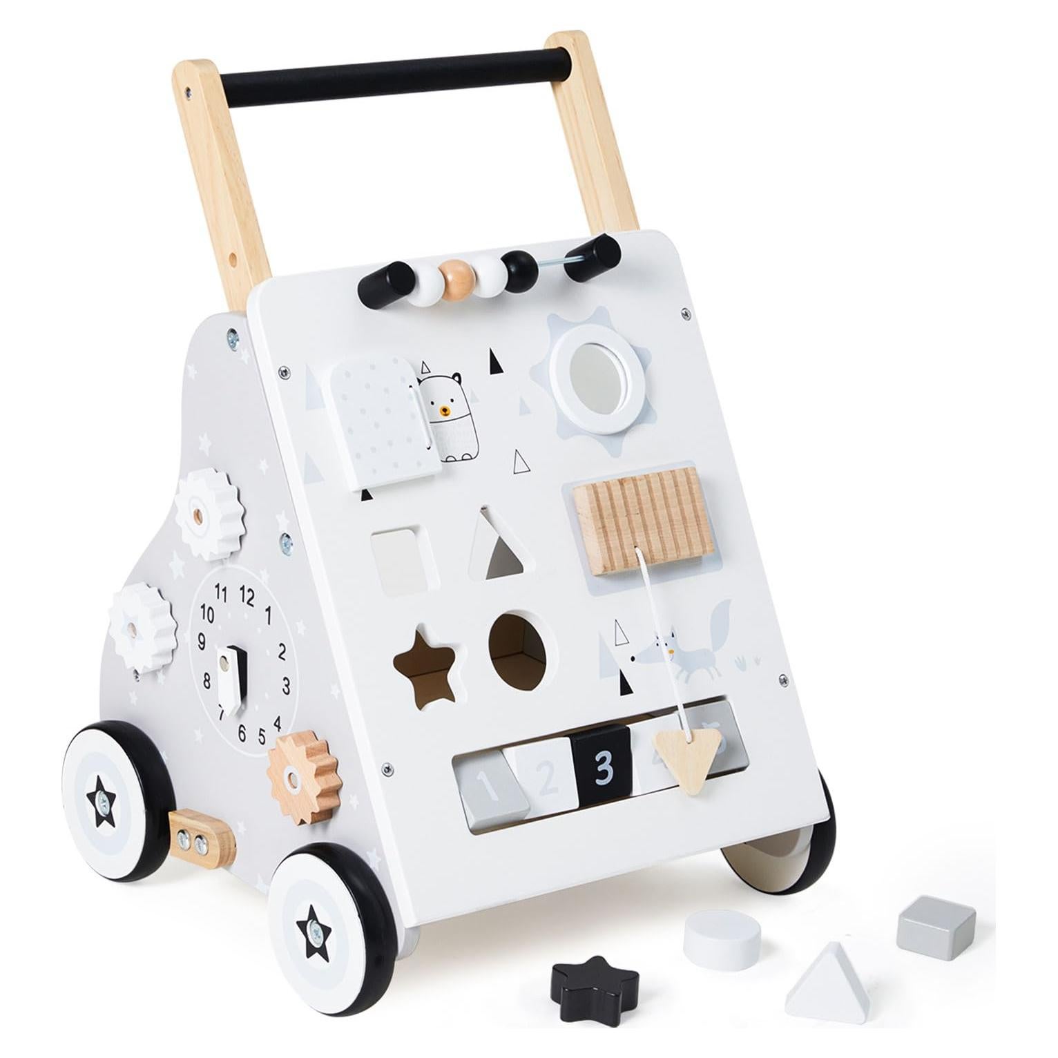 Andador de Madera para Bebés con Ruedas - Juguete Montessori