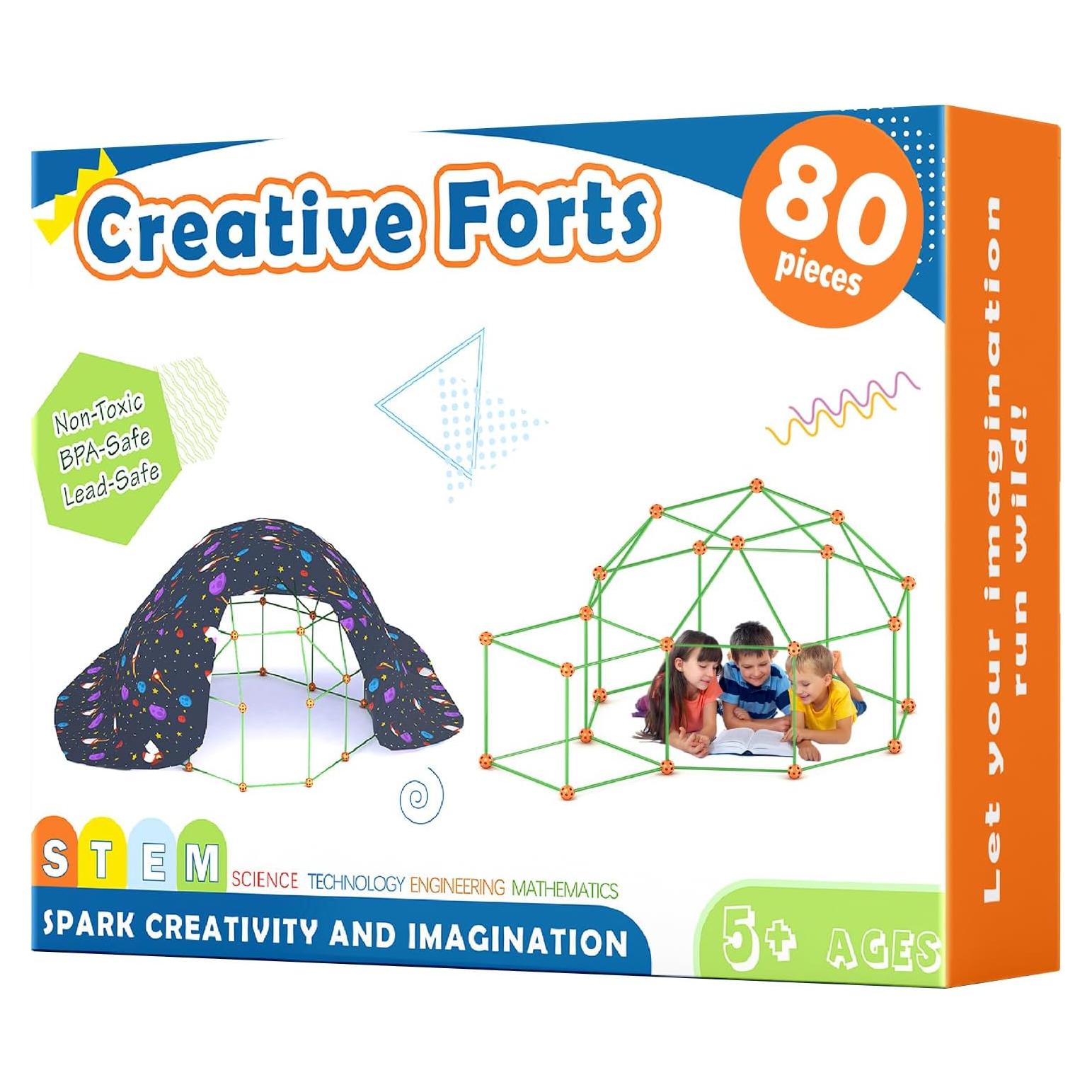 Kit de Construcción de Fortalezas Tiny Land - 80 Piezas - Juguete STEM