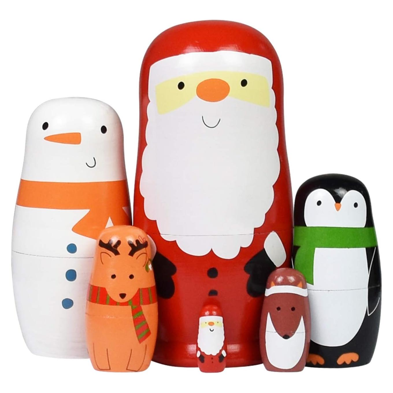 Muñecas Matryoshka Rusas HYCLES 5 Piezas Hechas a Mano 25 cm