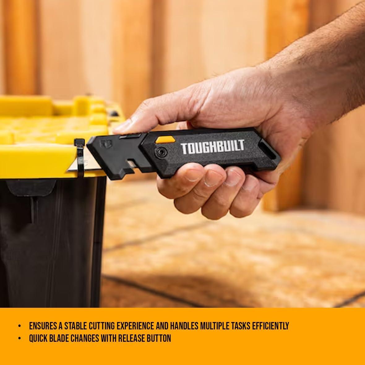 Cuchillo Utilitario Plegable ToughBuilt Acero Inoxidable 15.24 cm