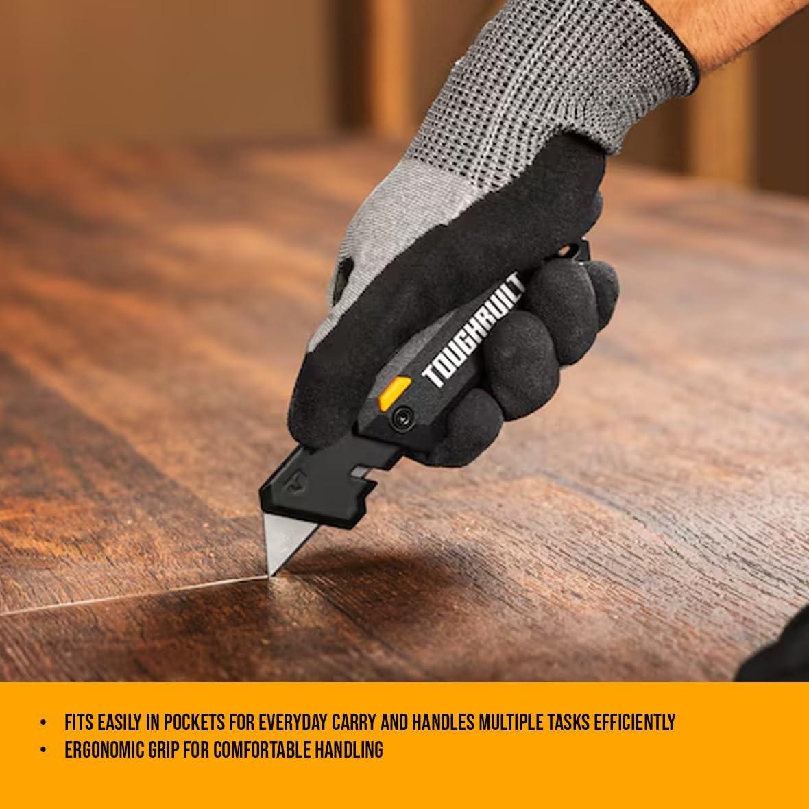 Cuchillo Utilitario Plegable ToughBuilt Acero Inoxidable 15.24 cm