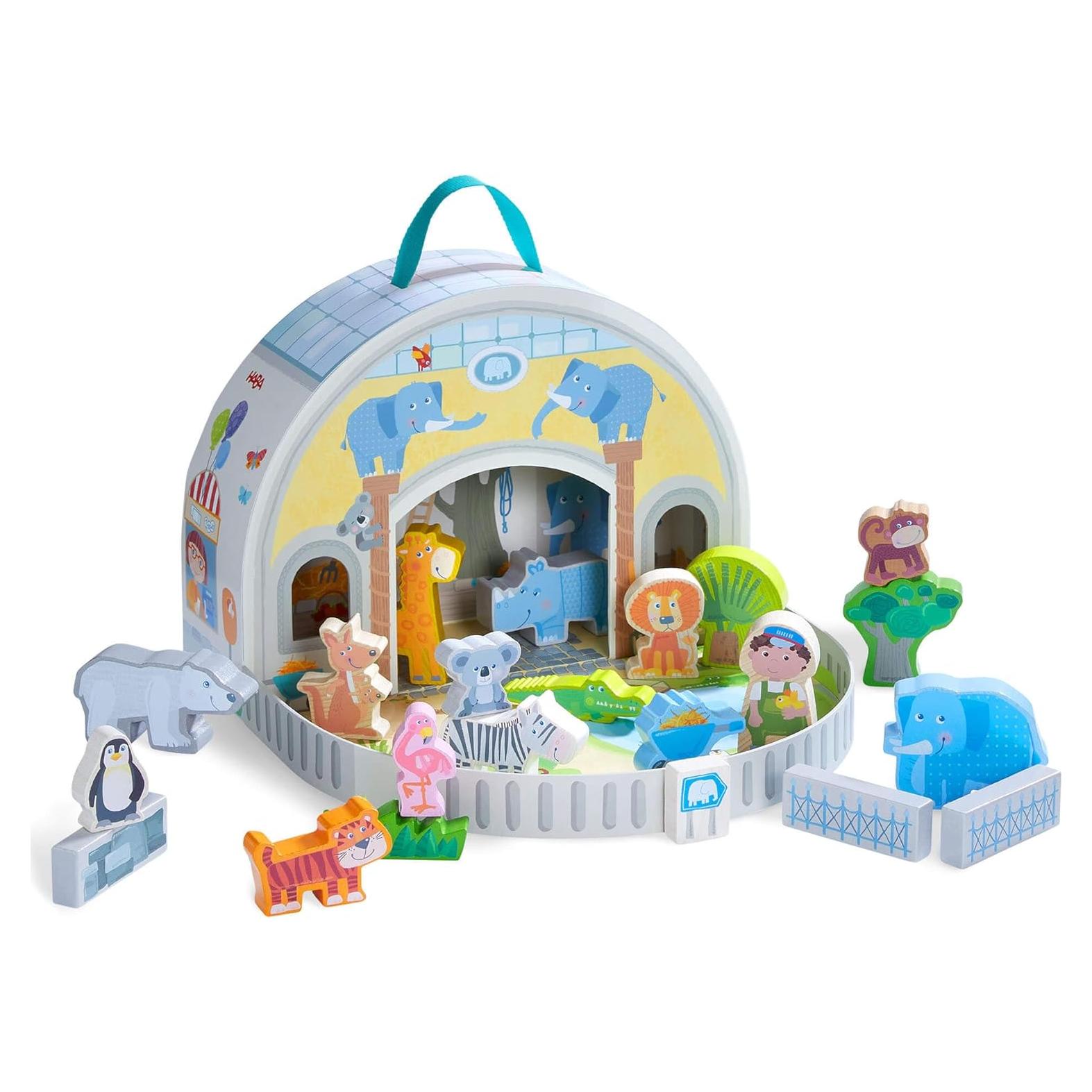 HABA Juego Educativo de Madera - Zoológico Interactivo 22 Piezas