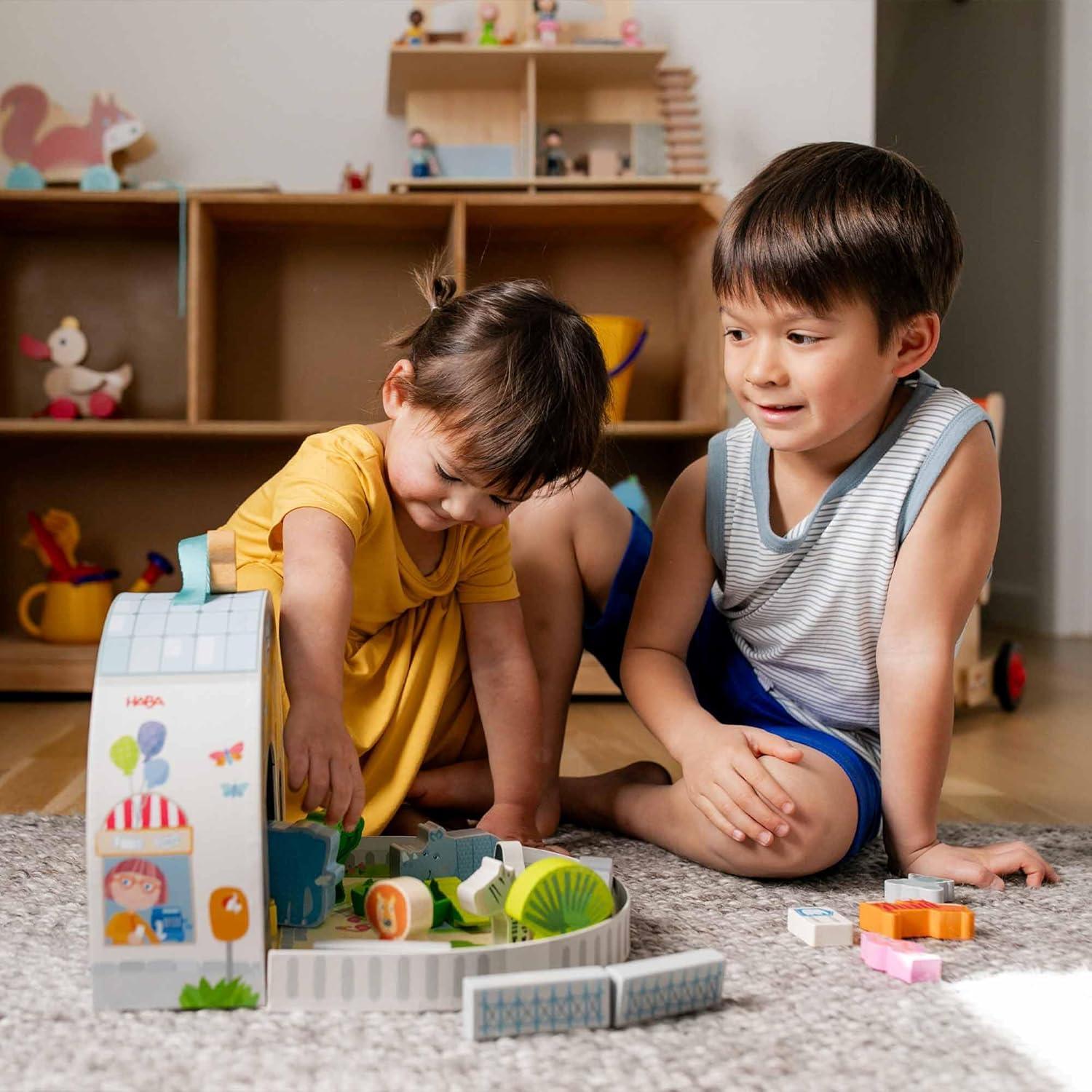 HABA Juego Educativo de Madera - Zoológico Interactivo 22 Piezas