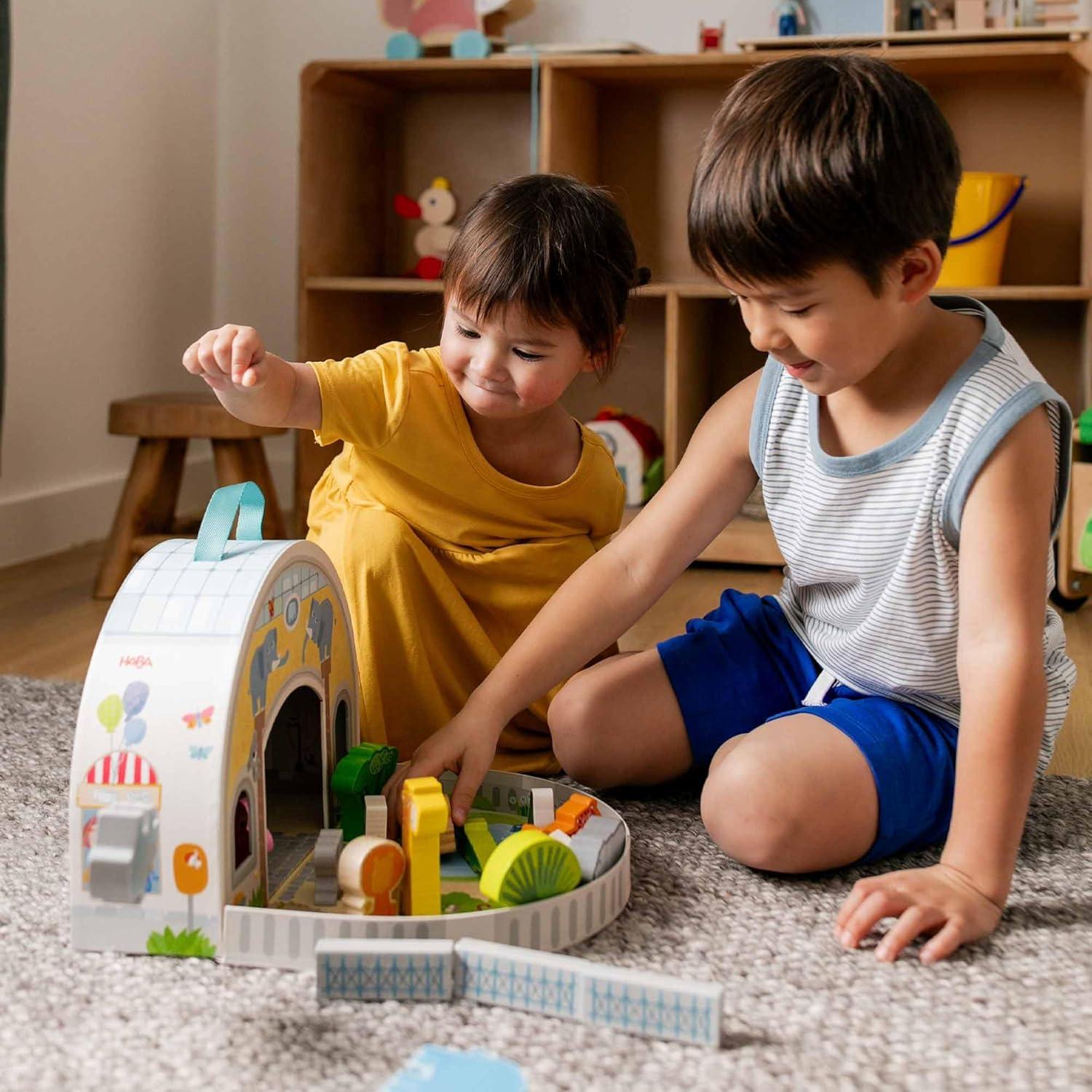 HABA Juego Educativo de Madera - Zoológico Interactivo 22 Piezas