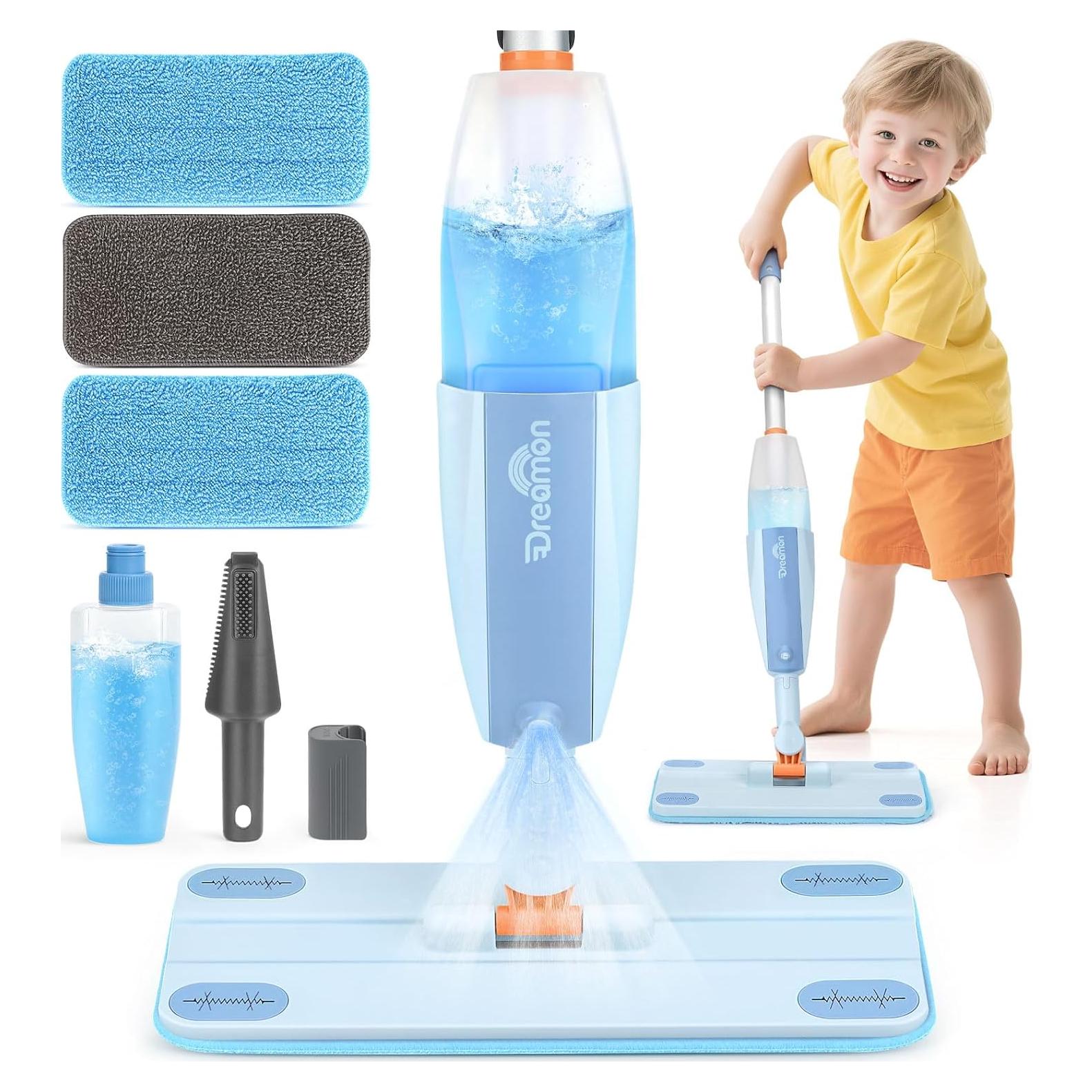 Mopa Rociadora Dreamon Kids Azul - Juego de Limpieza Infantil