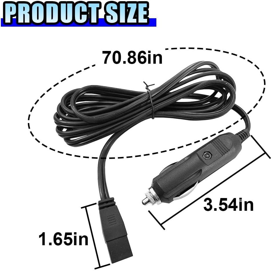 Cable de Alimentación 12V DC DUSCOKE 1.8M para Nevera de Coche
