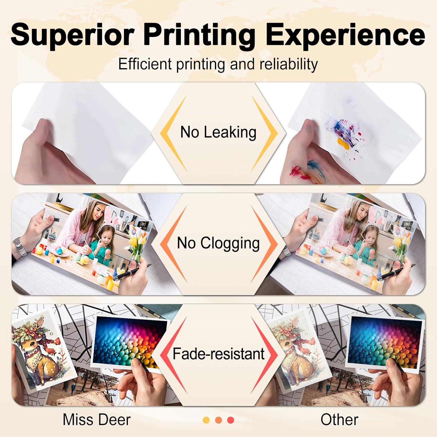 Cartuchos de tinta Miss Deer LC404 para impresora Brother 5-Pack