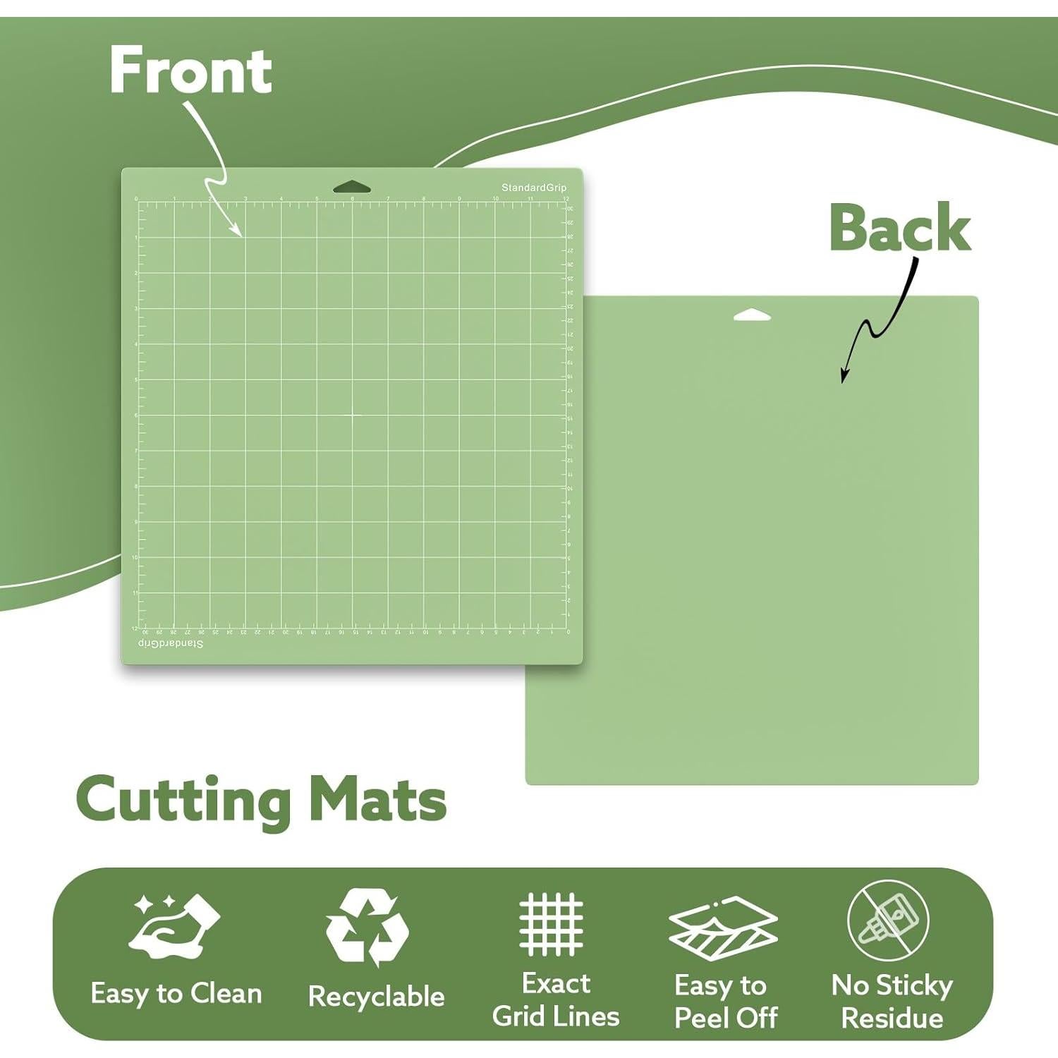 Paquete de 24 alfombrillas de corte Cowdro 30x30 cm para Cricut