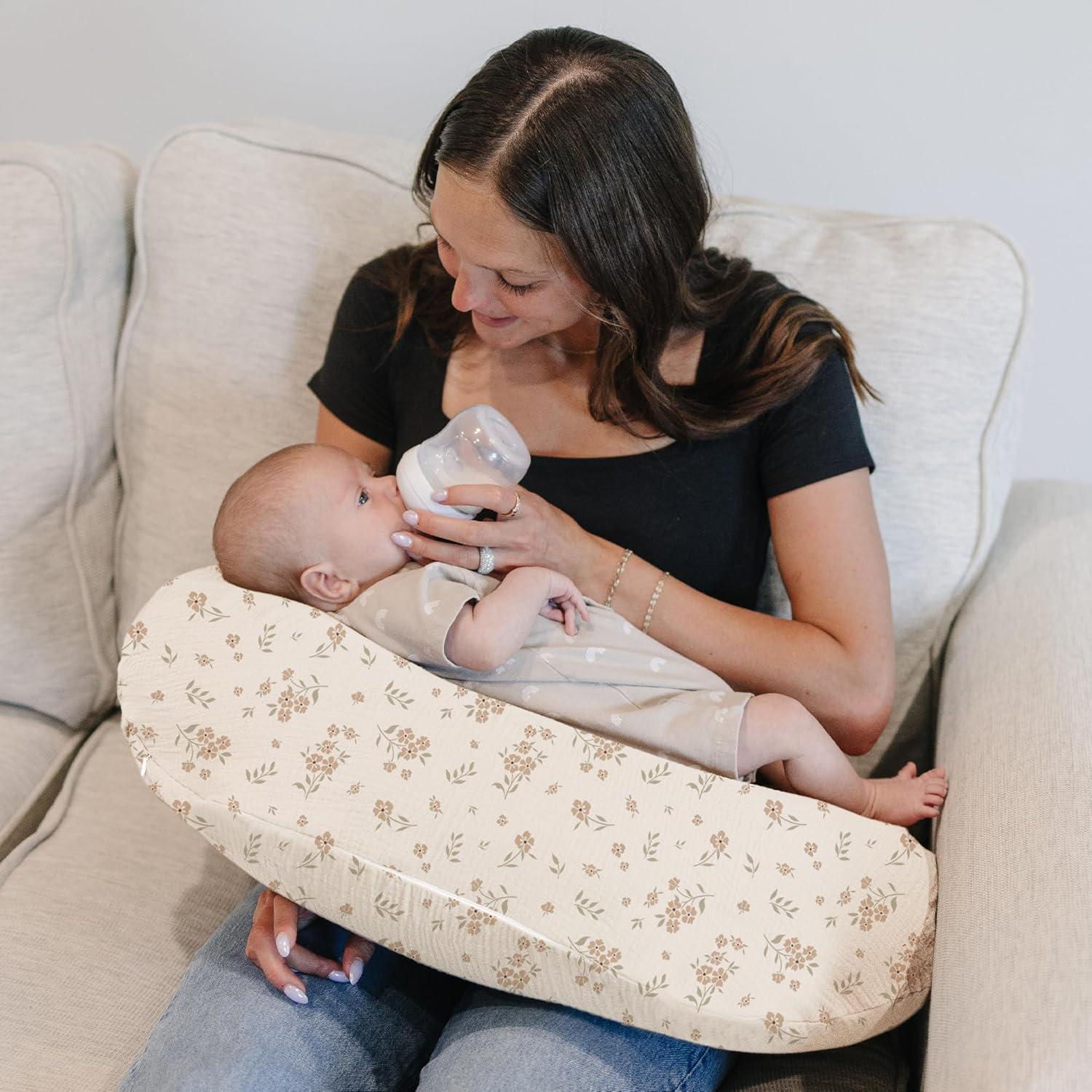 Funda de Almohada de Lactancia Konssy 100% Algodón Muselina