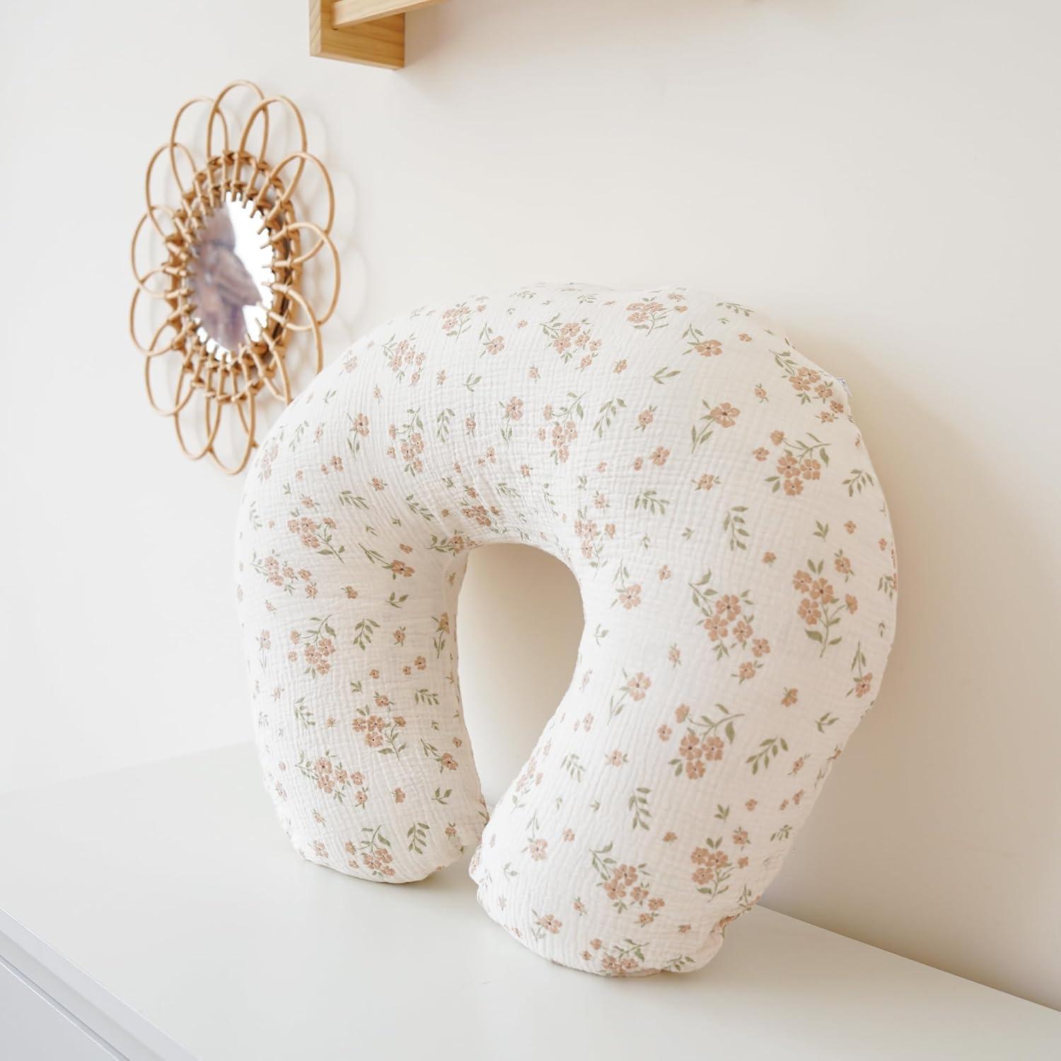 Funda de Almohada de Lactancia Konssy 100% Algodón Muselina