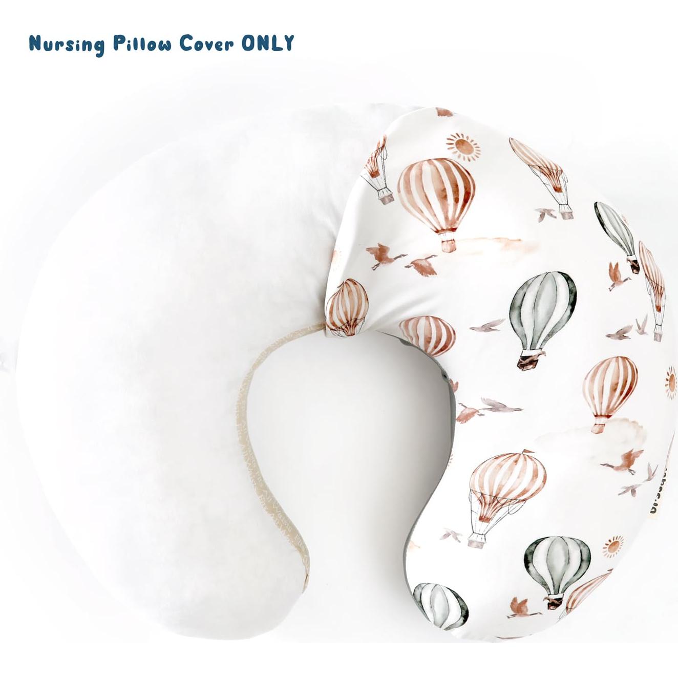 Funda de Almohada de Lactancia GRSSDER Minky Globo 63.5x58.4 cm