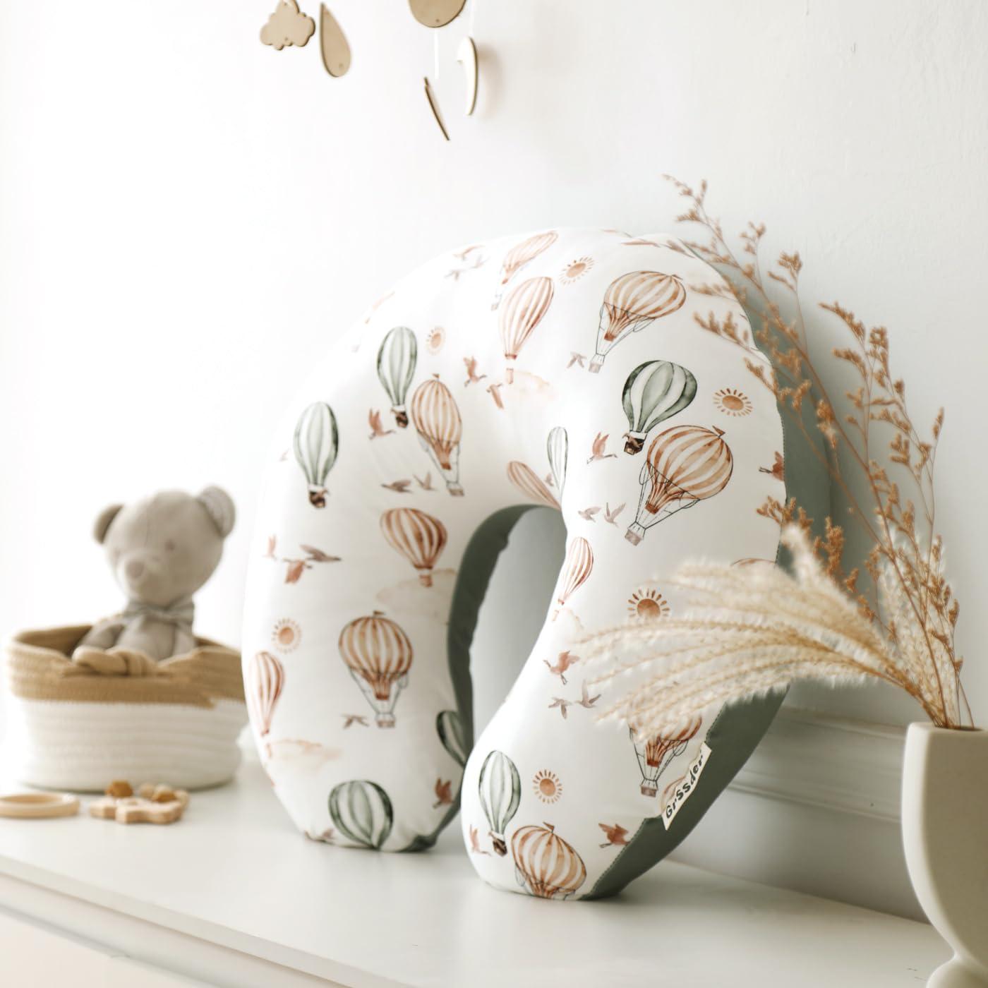 Funda de Almohada de Lactancia GRSSDER Minky Globo 63.5x58.4 cm