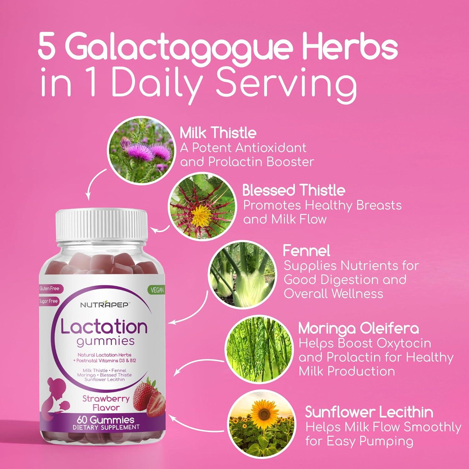 Gomitas Lactancia NutraPep 60 Unidades Sin Azúcar Veganas