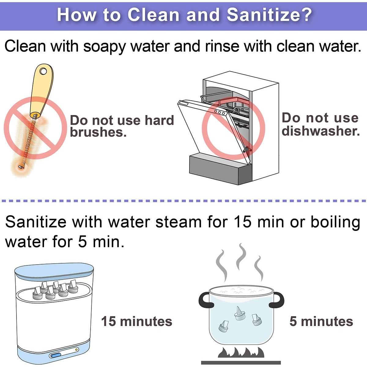 Válvulas Duckbill Nenesupply 4 Piezas Compatibles Lansinoh