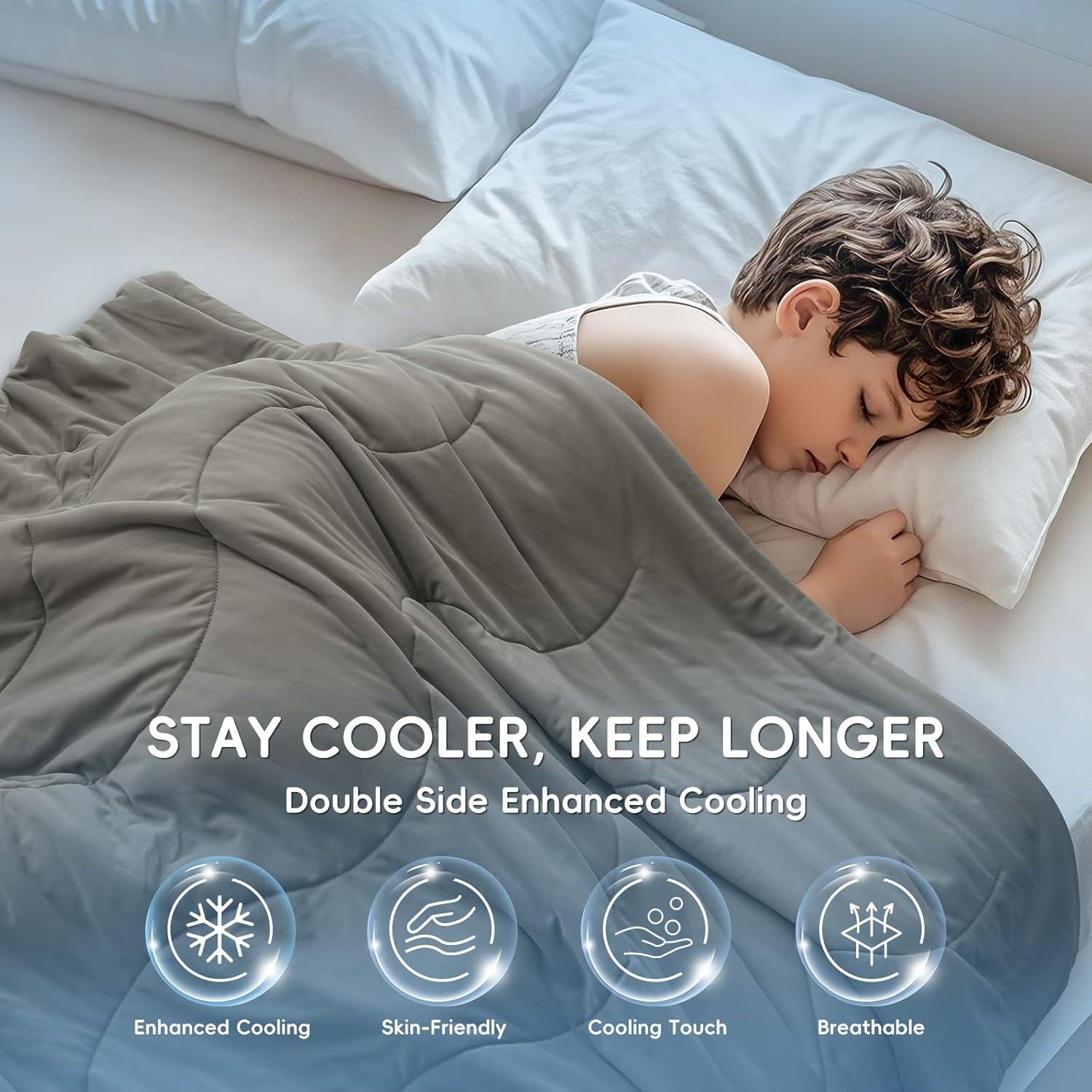 Manta Enfriadora para Bebés David's Kids 127x152cm Gris Carbón