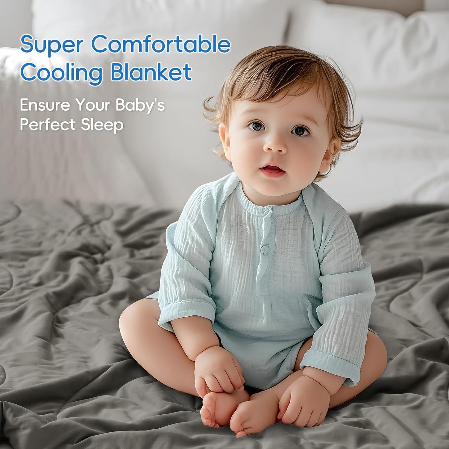 Manta Enfriadora para Bebés David's Kids 127x152cm Gris Carbón