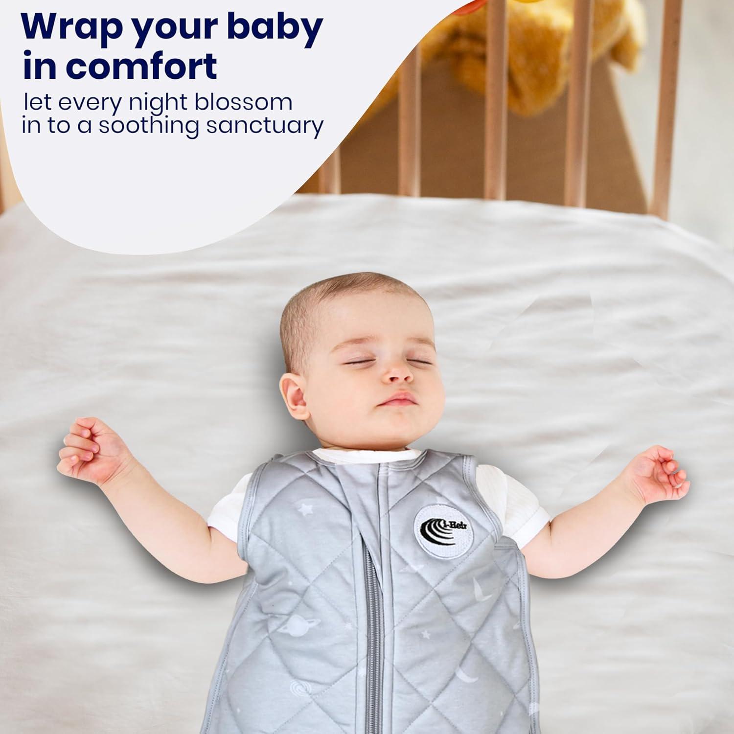 Saco de Sueño para Bebés 0-6 Meses - 100% Algodón Gris